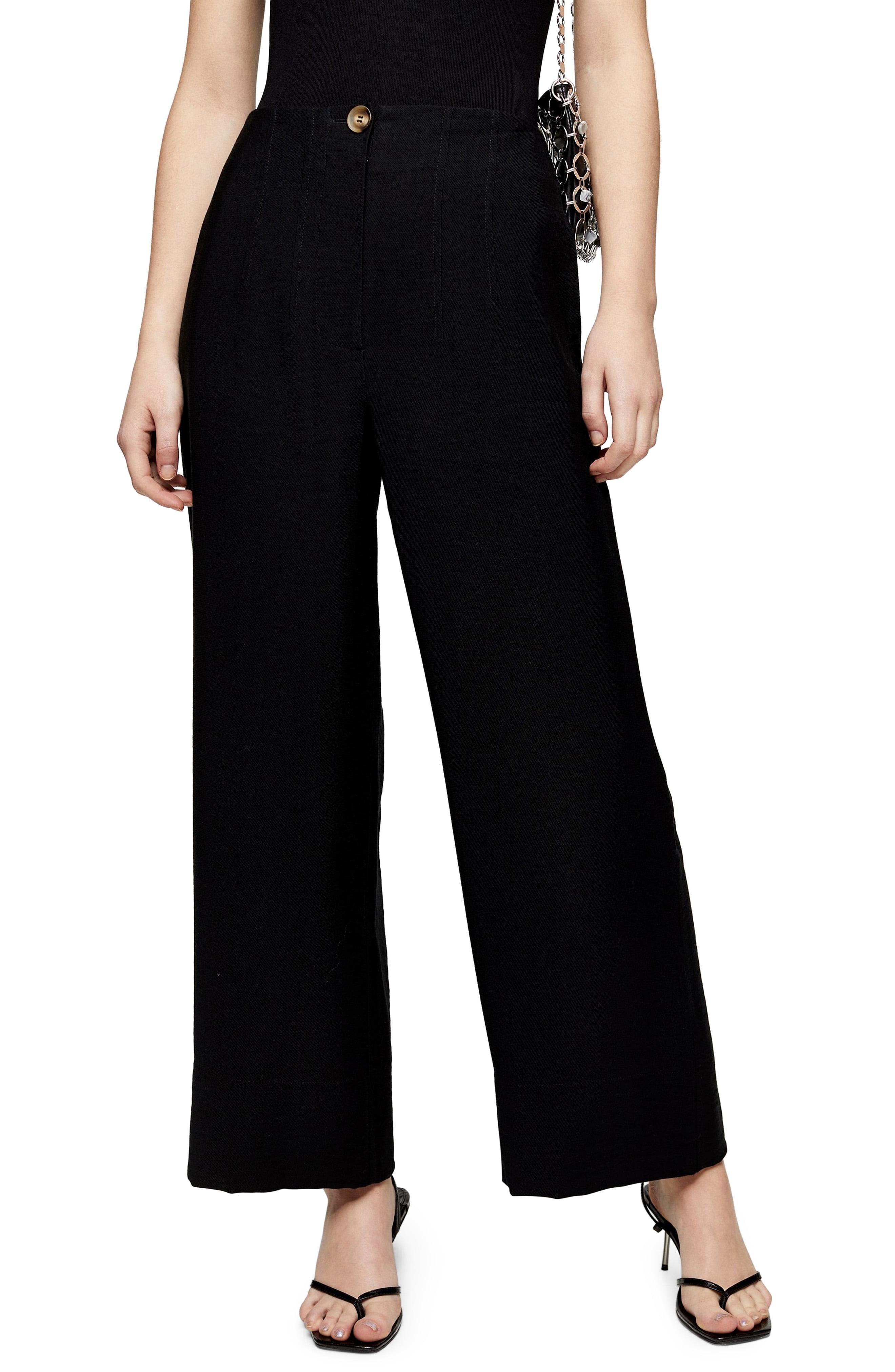 Topshop black wide leg trousers Clearance
