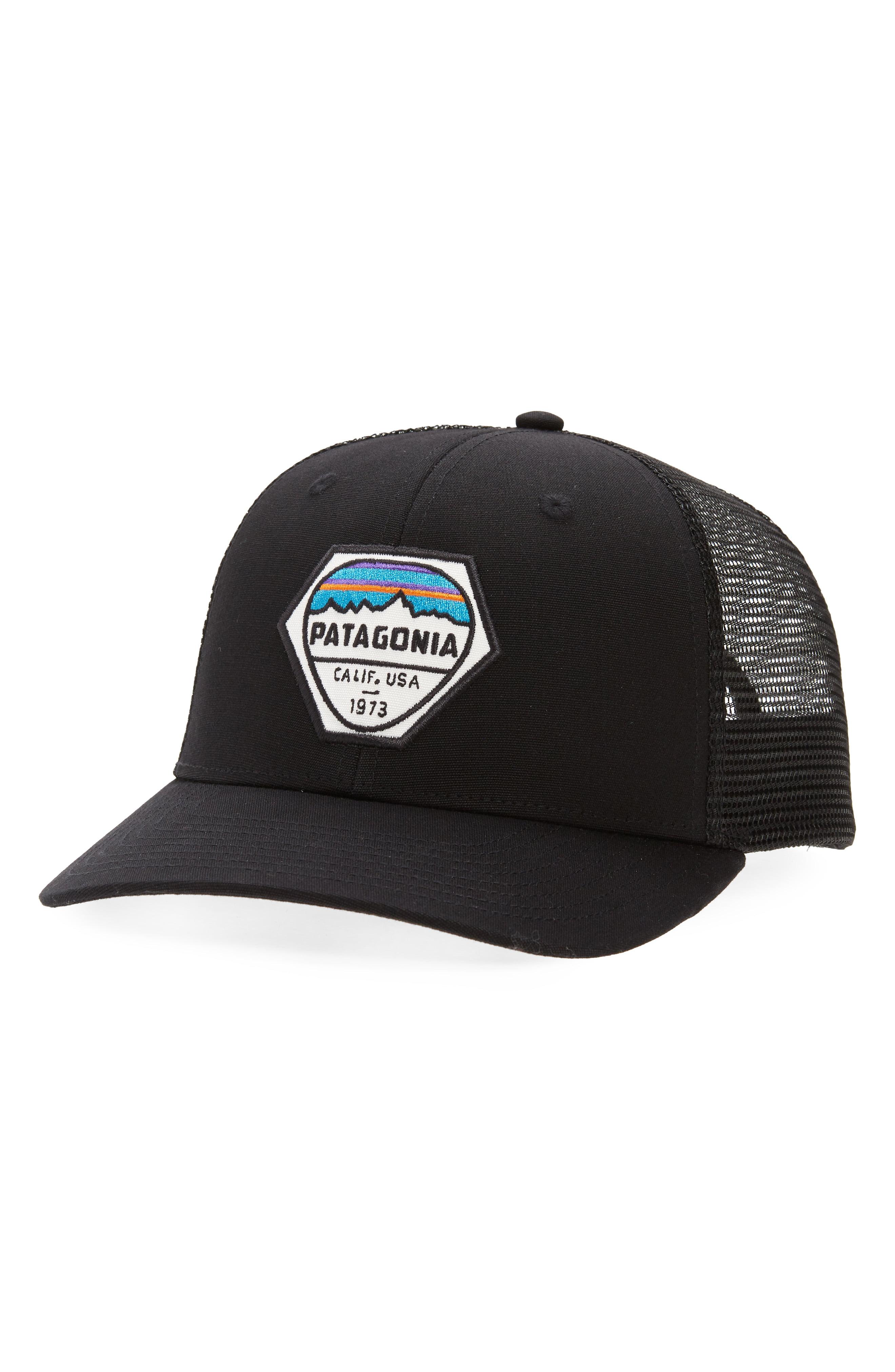 patagonia black trucker hat