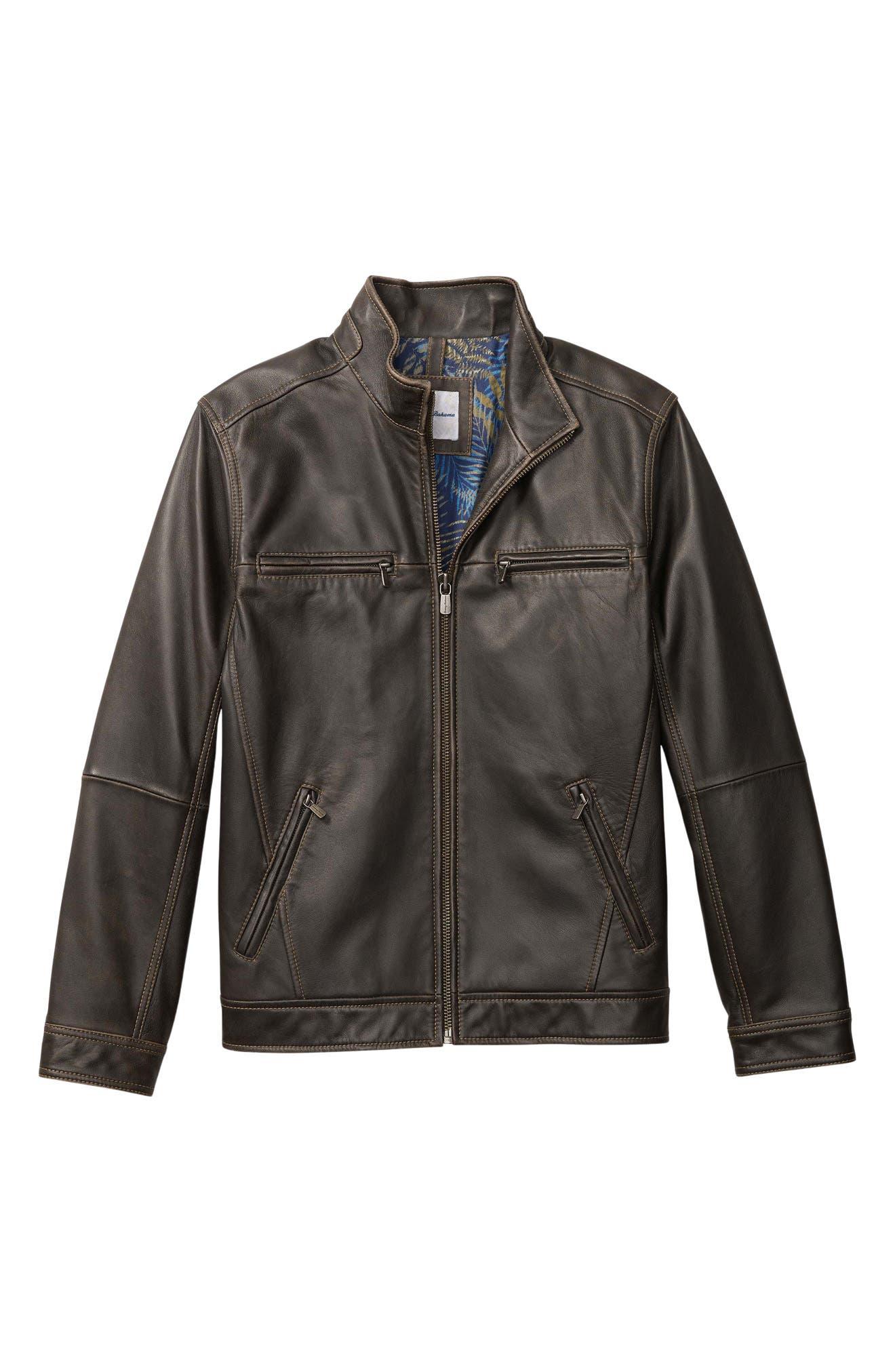 Tommy bahama sales leather jacket