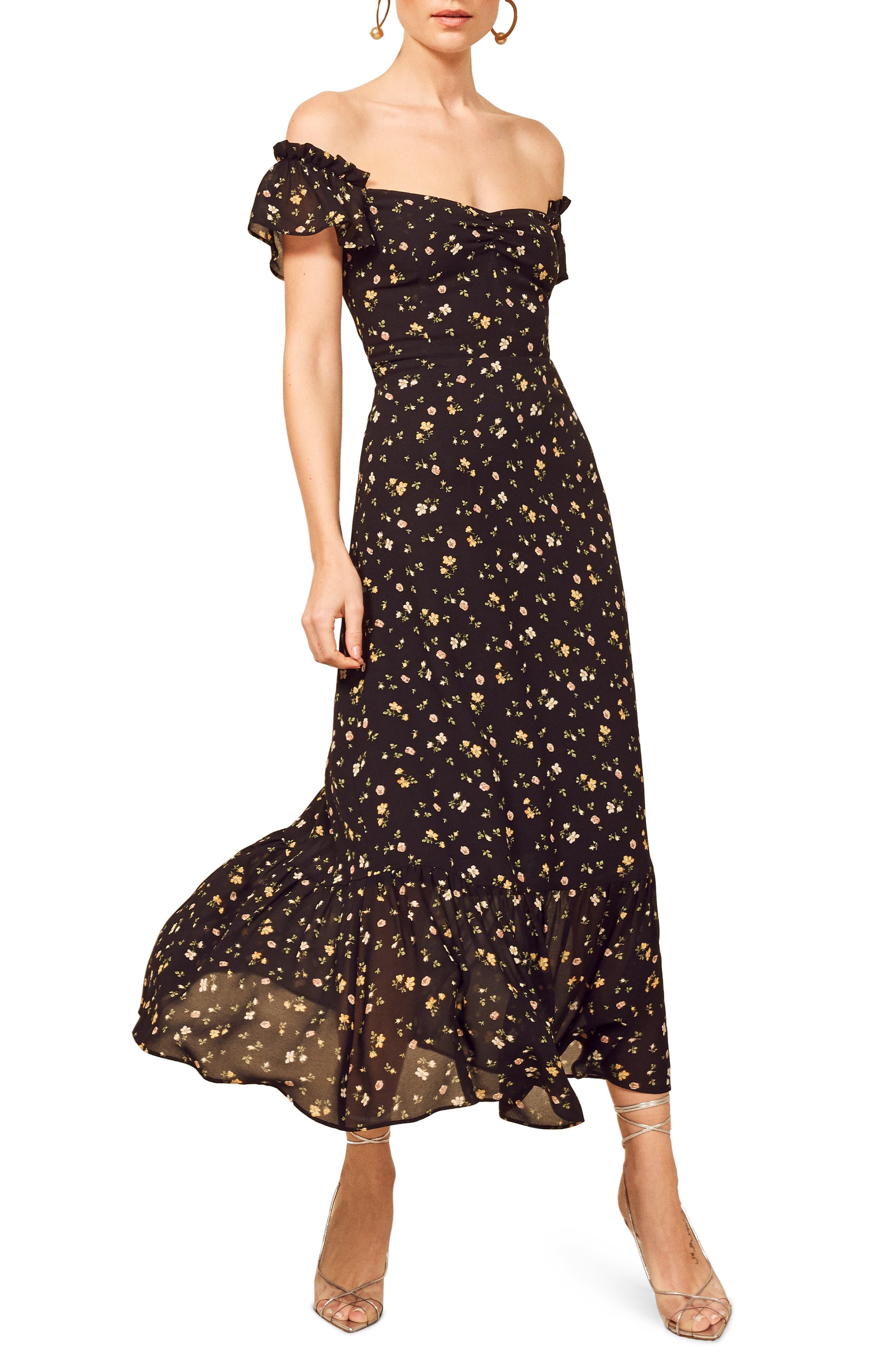 reformation butterfly midi dress