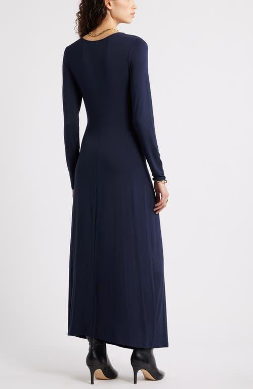 Nordstrom Twist Front Long Sleeve Jersey Maxi Dress in Blue | Lyst Nordstrom Twist Front Long Sleeve Jersey Maxi Dress in Blue | Lyst