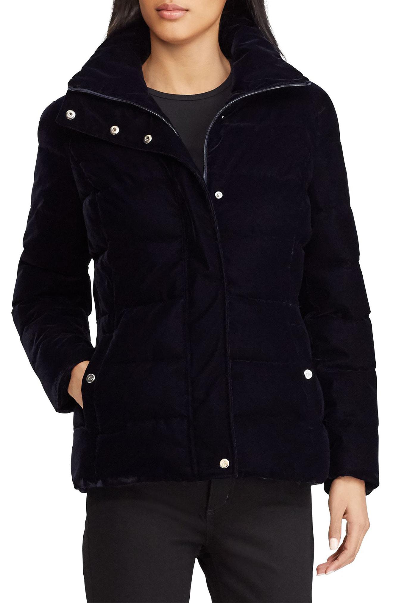 ralph lauren velvet puffer