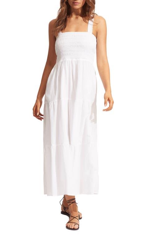 white maxie dress Evalyn Tiered Ruffle Maxi Dress • Shop American Threads Women's Trendy Online Boutique White / L
