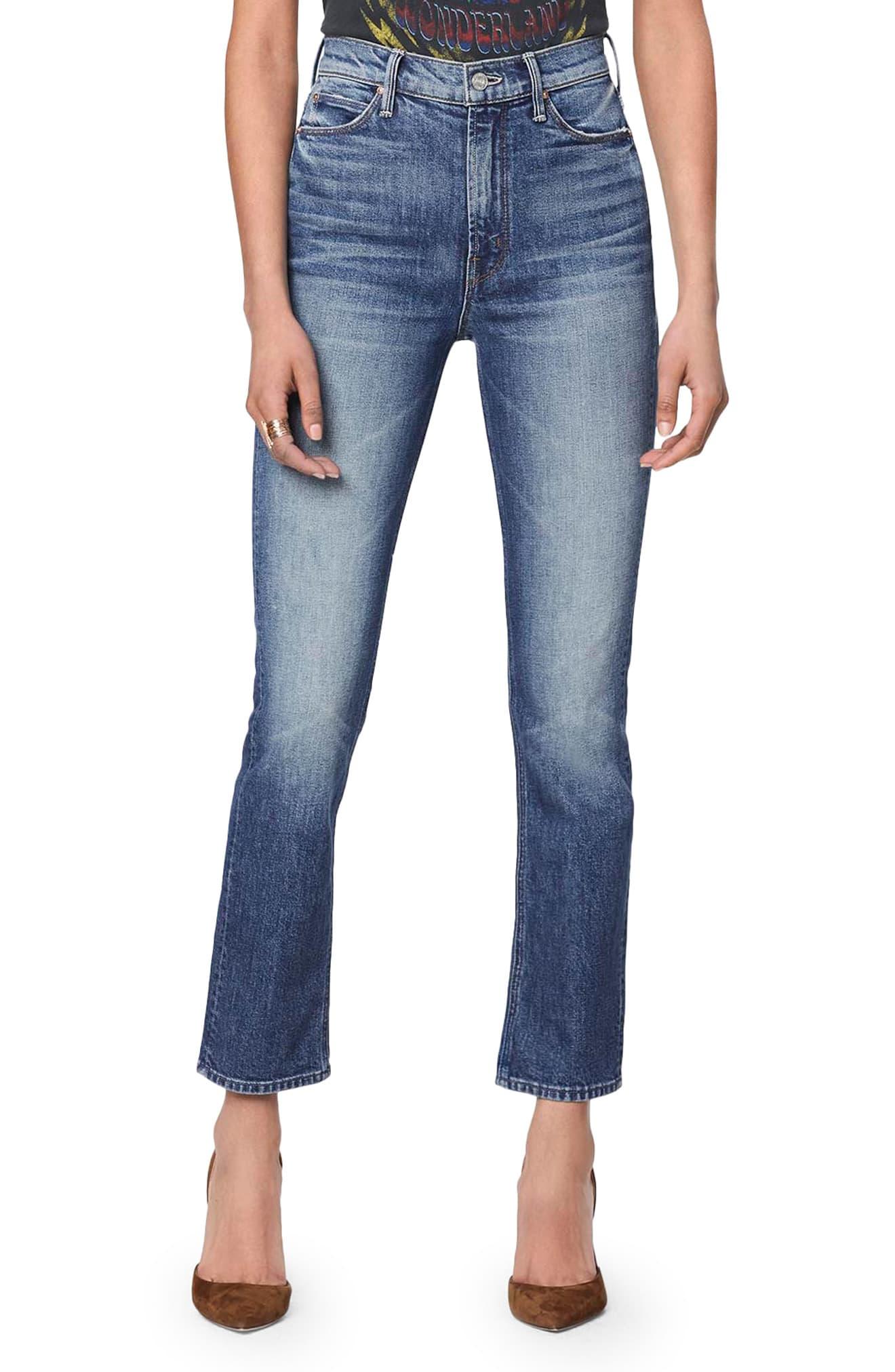 Mother Denim The Dazzler Ankle Straight Leg Jeans in Blue - Lyst