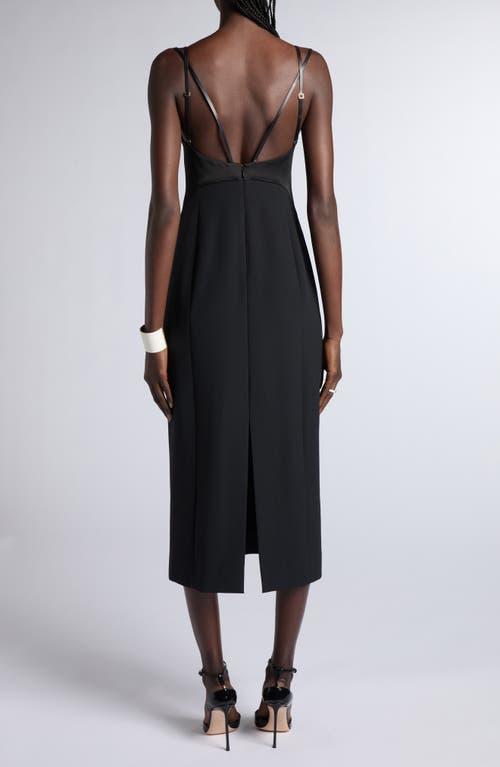 sachin and babi light blue dress Tom Ford Fringe Artwork Cocktail Dress In Stone Blue
