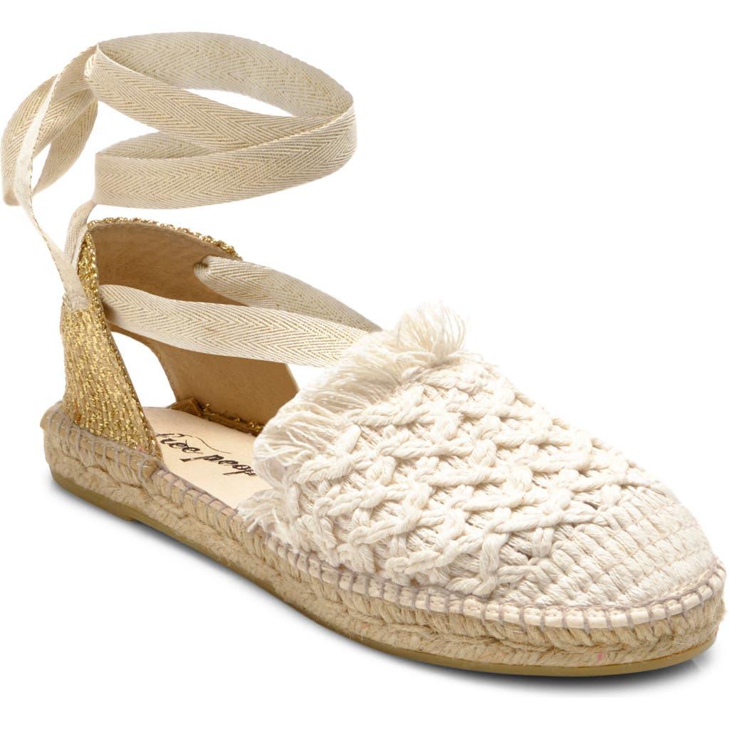 Free People Vida Ankle Wrap Espadrille in Metallic Lyst
