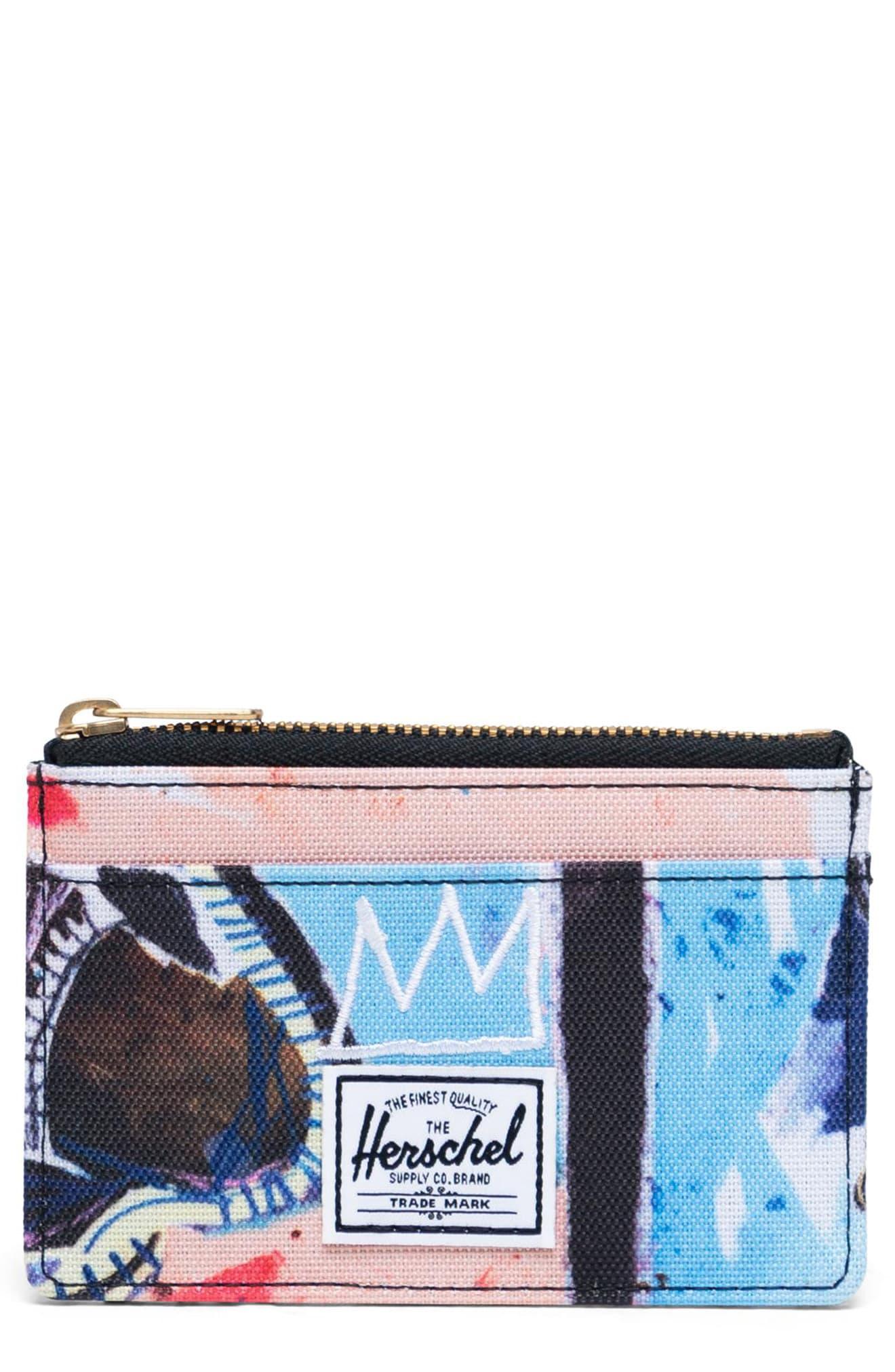 Herschel Tyler RFID Wallet Credit Card Case Raven Crosshatch