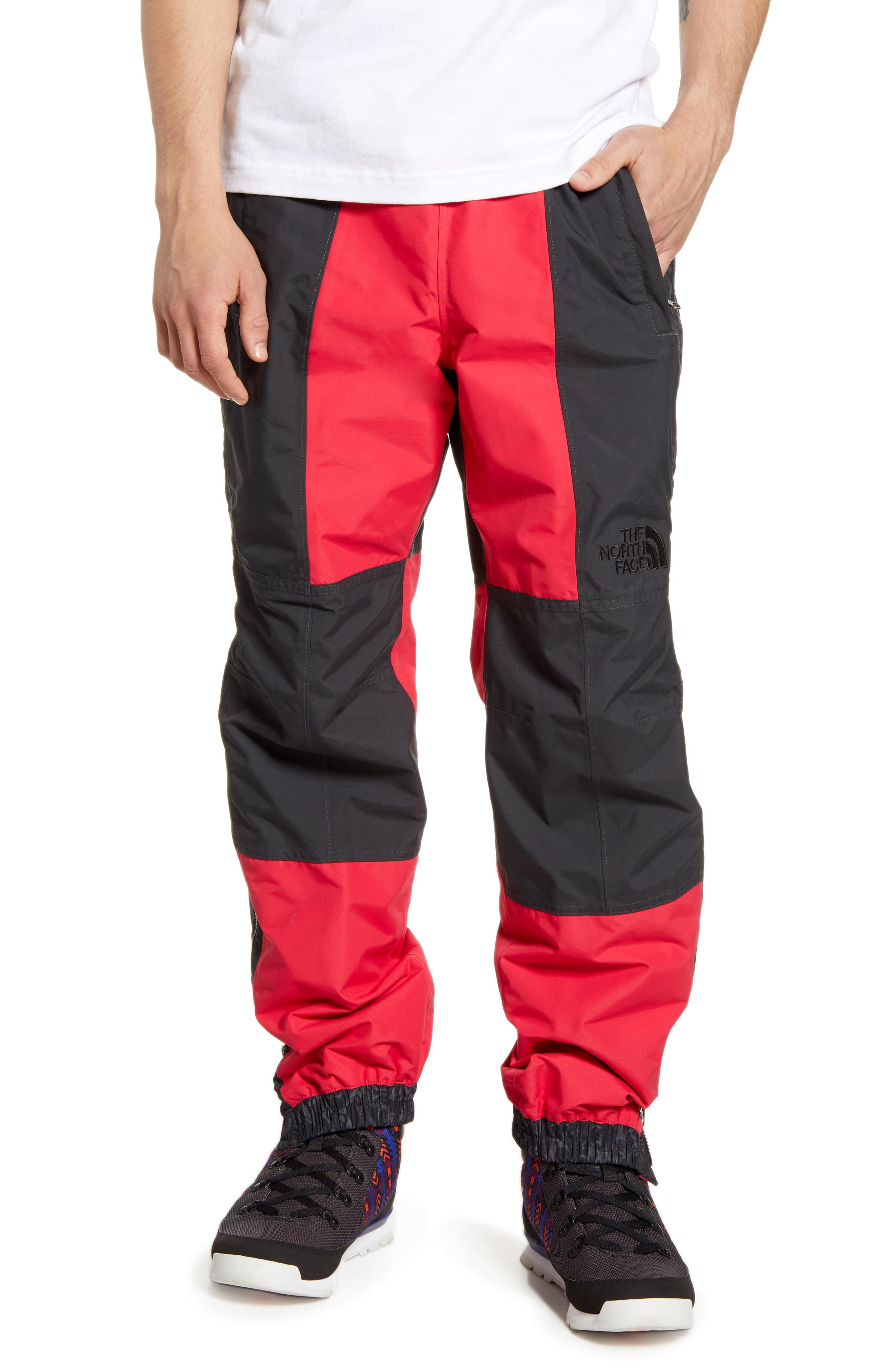 The North Face 1994 Rage Collection Waterproof Rain Pants in Rose Red/ Asphalt Grey (Red) for