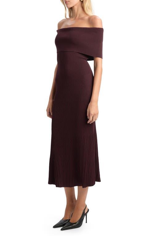 navy blue dress for baby girl Bardot Mayari Asymmetrical Midi Dress