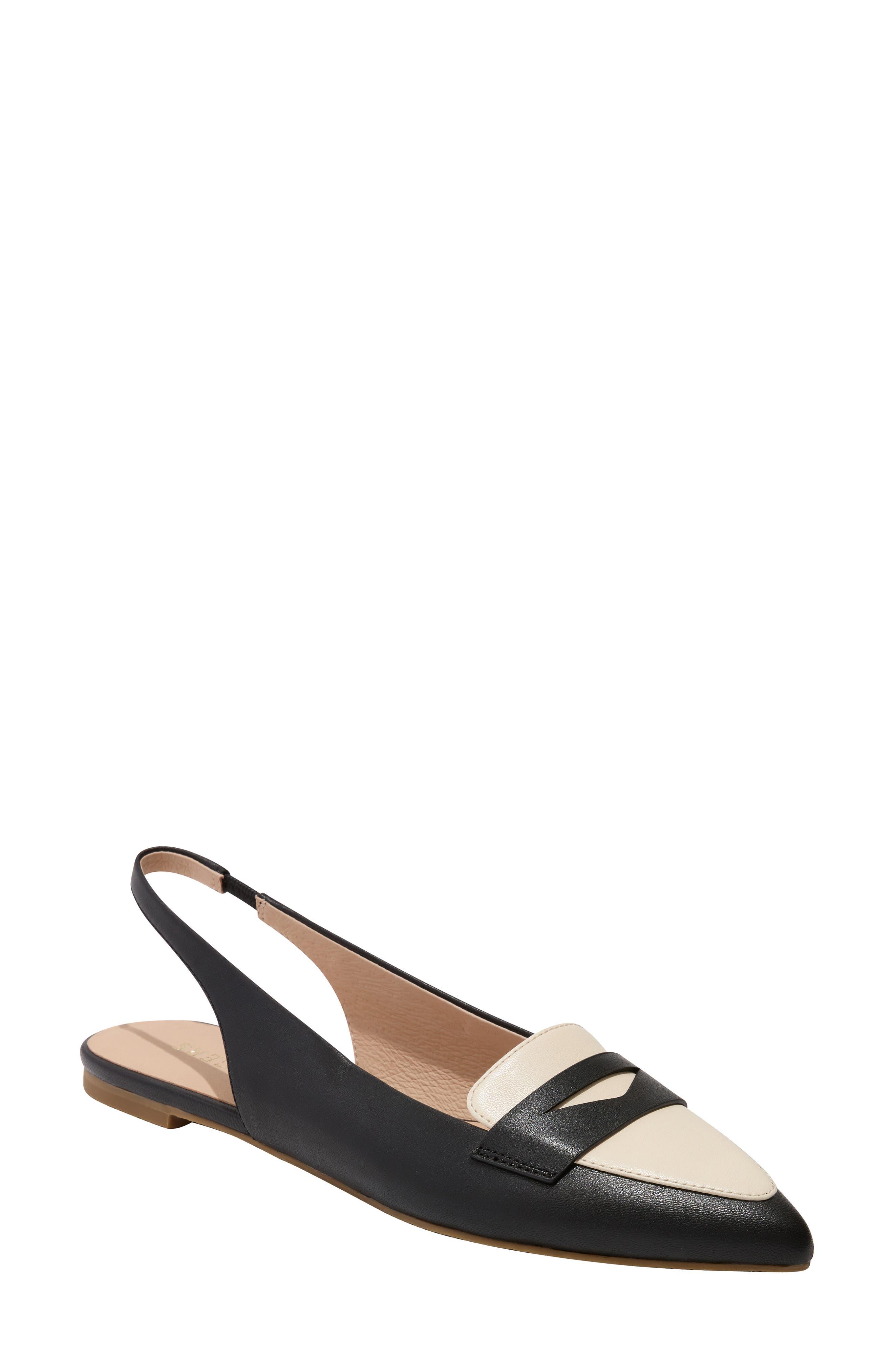 Jack Rogers Pennie Slingback Pointed Toe Flat in White | Lyst