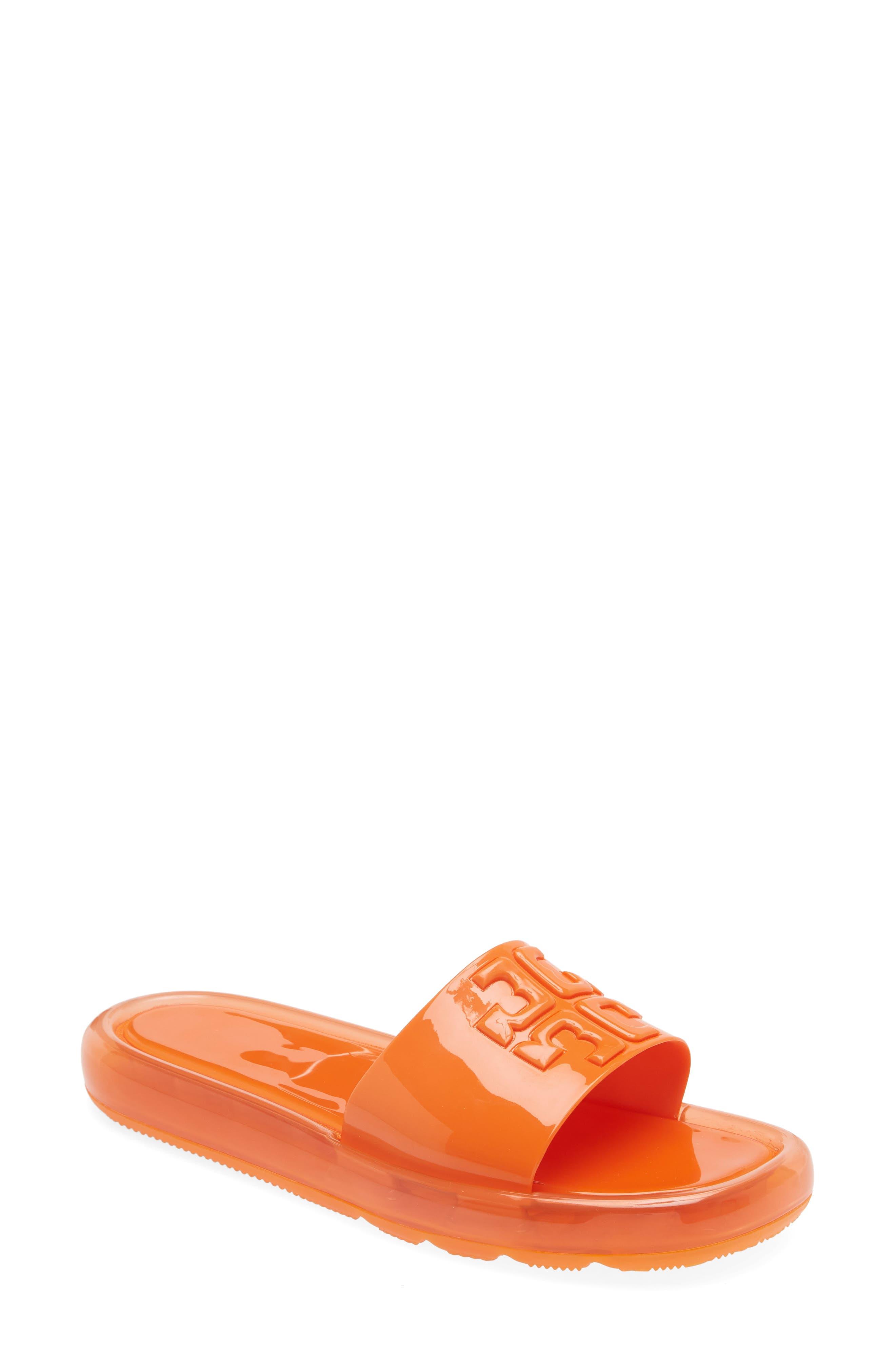 Tory Burch Bubble Jelly Slide Sandal in Orange | Lyst