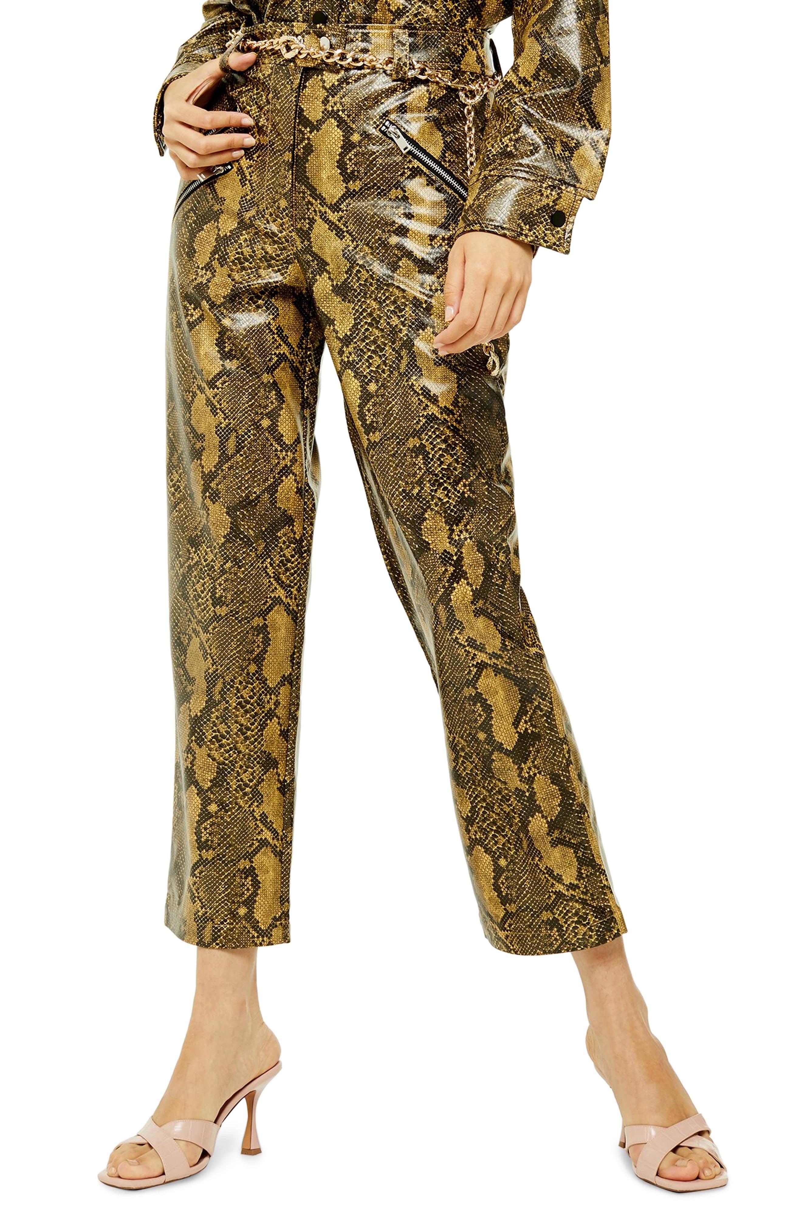 TOPSHOP Snake Pant in Yellow - Save 51% - Lyst