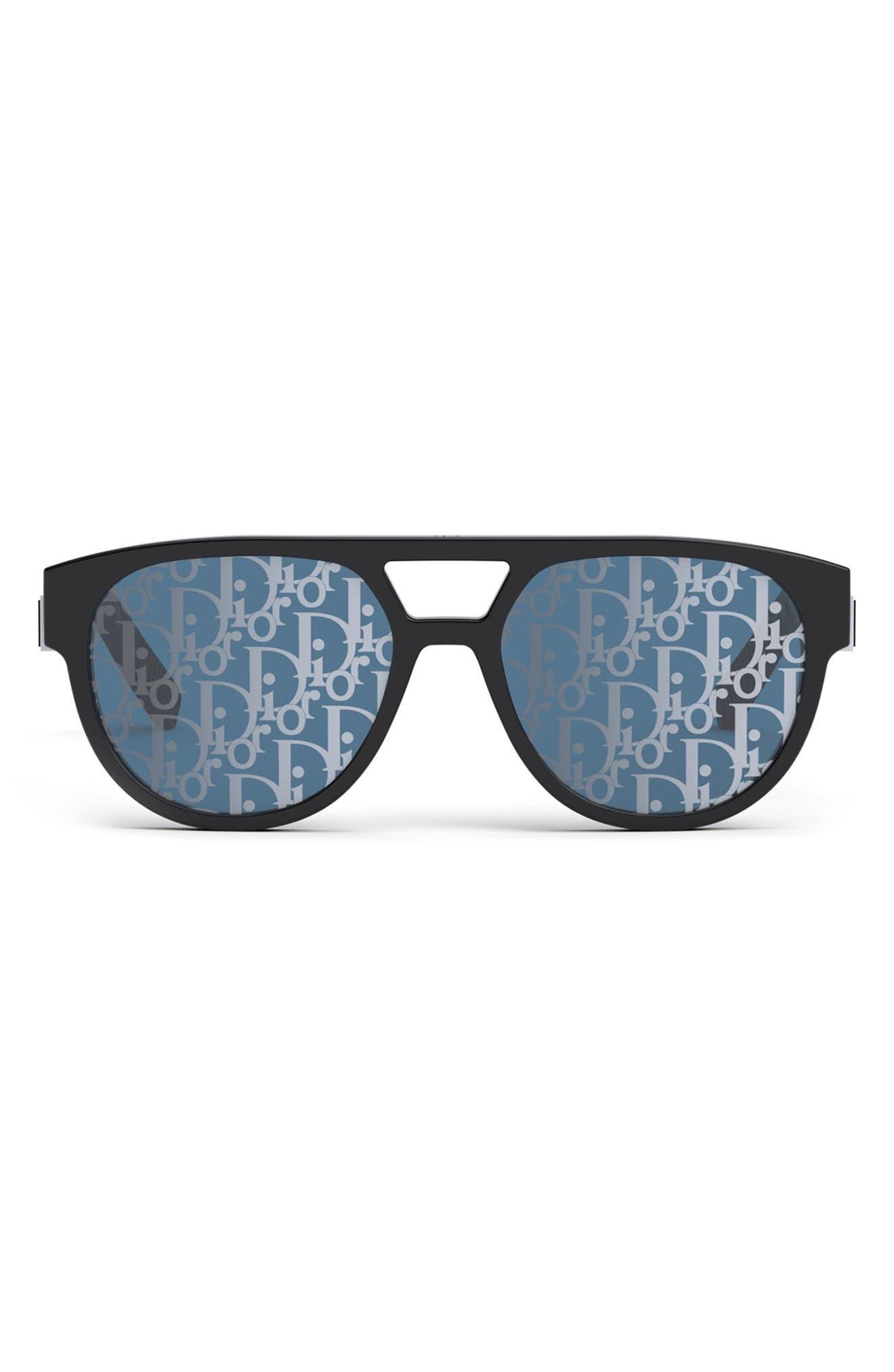 Dior B23 54mm Round Sunglasses in Blue for Men | Lyst