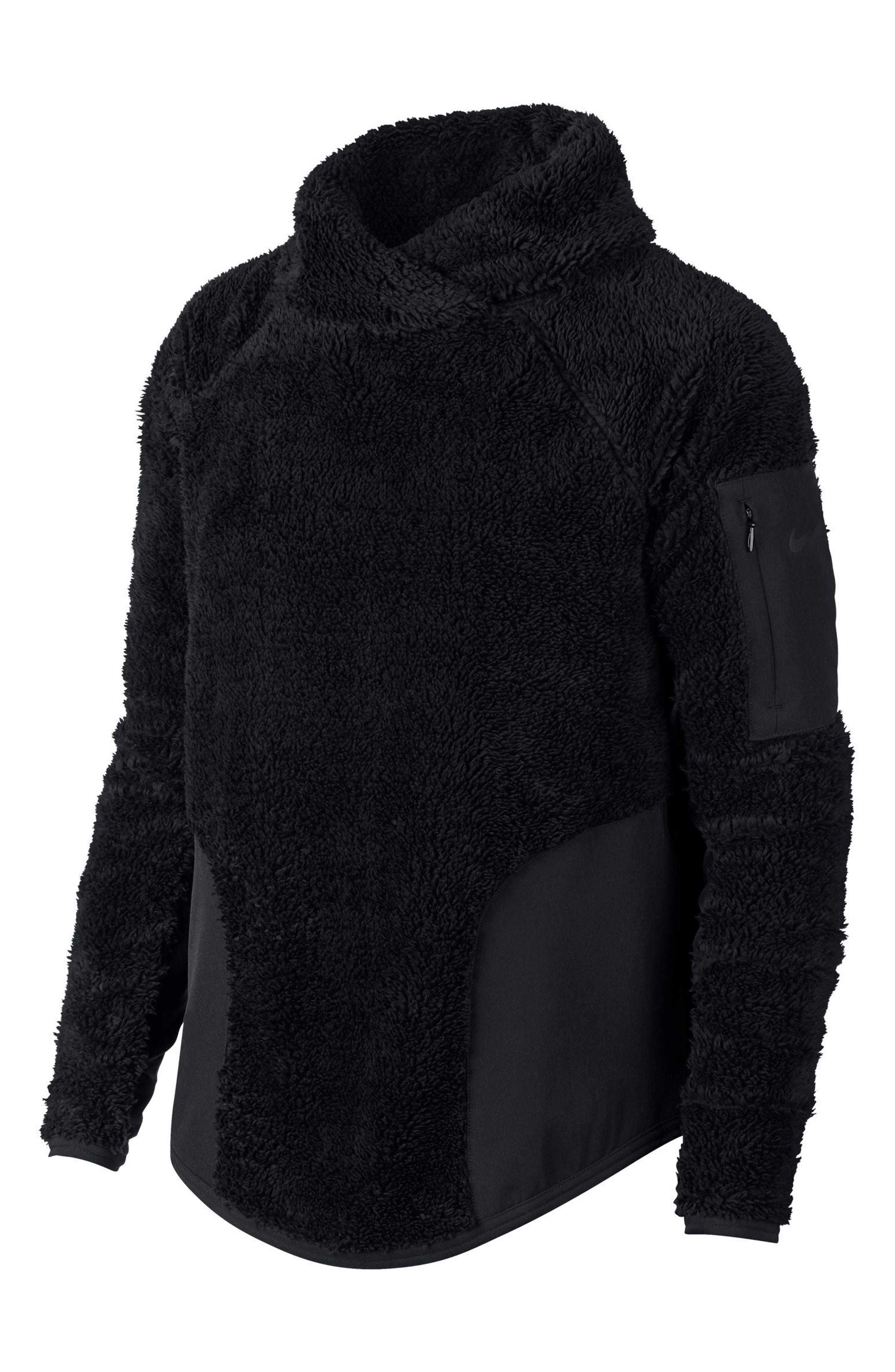nike fleece mock neck top