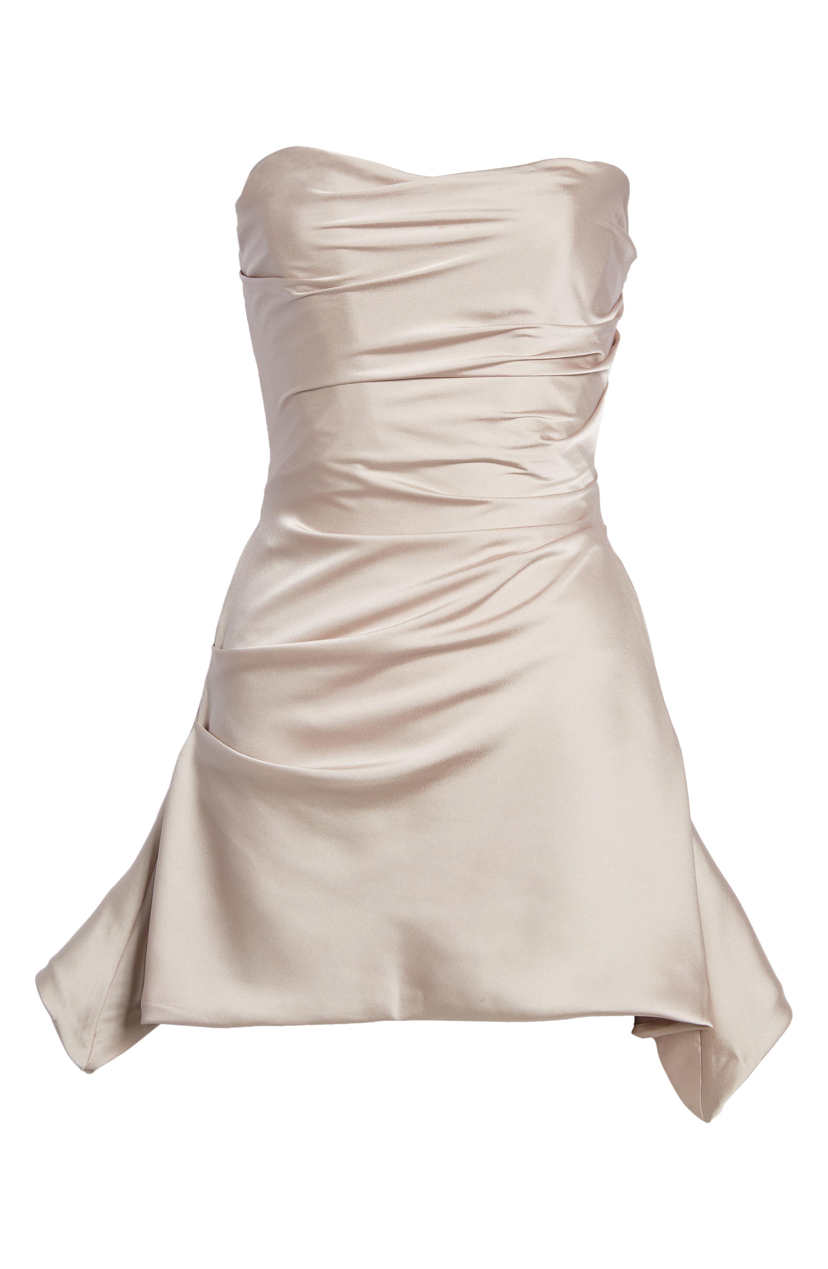 jasmine strapless satin corset dress Jasmine Strapless Corset Mini Dress- White