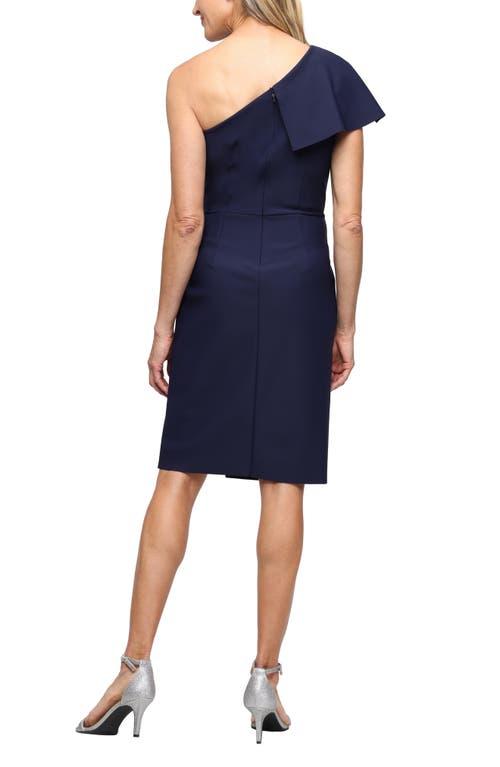 sachin and babi light blue dress Alex Evenings Womens Slimming Short Sheath 3/4 Sleeve Dress with Surplus  Neckline 6 Sky Blue main image 0