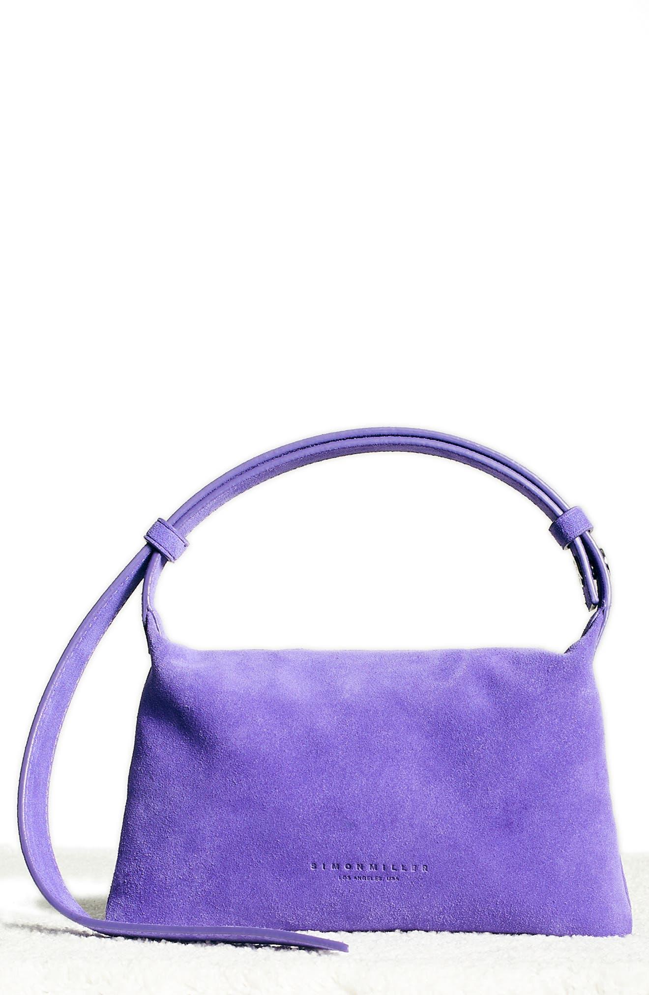 Simon Miller Convertible Suede Mini Puffin Bag in Purple | Lyst