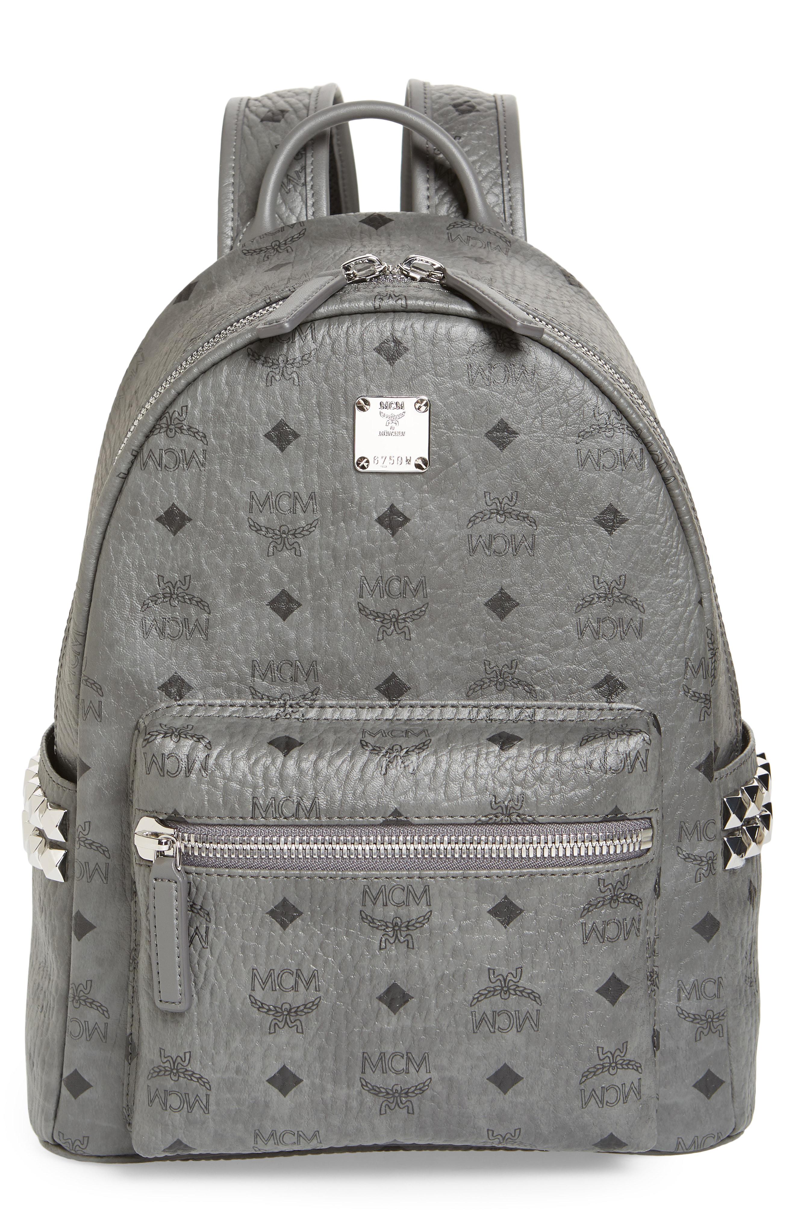 grey mcm bag