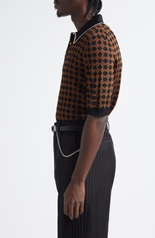 Amiri Ma Quad Polo Sweater in Brown for Men | Lyst