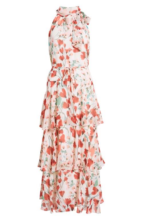 chinese dress ladies Long Sleeve Ruffle Neck Maxi Dress  JULIA JORDAN