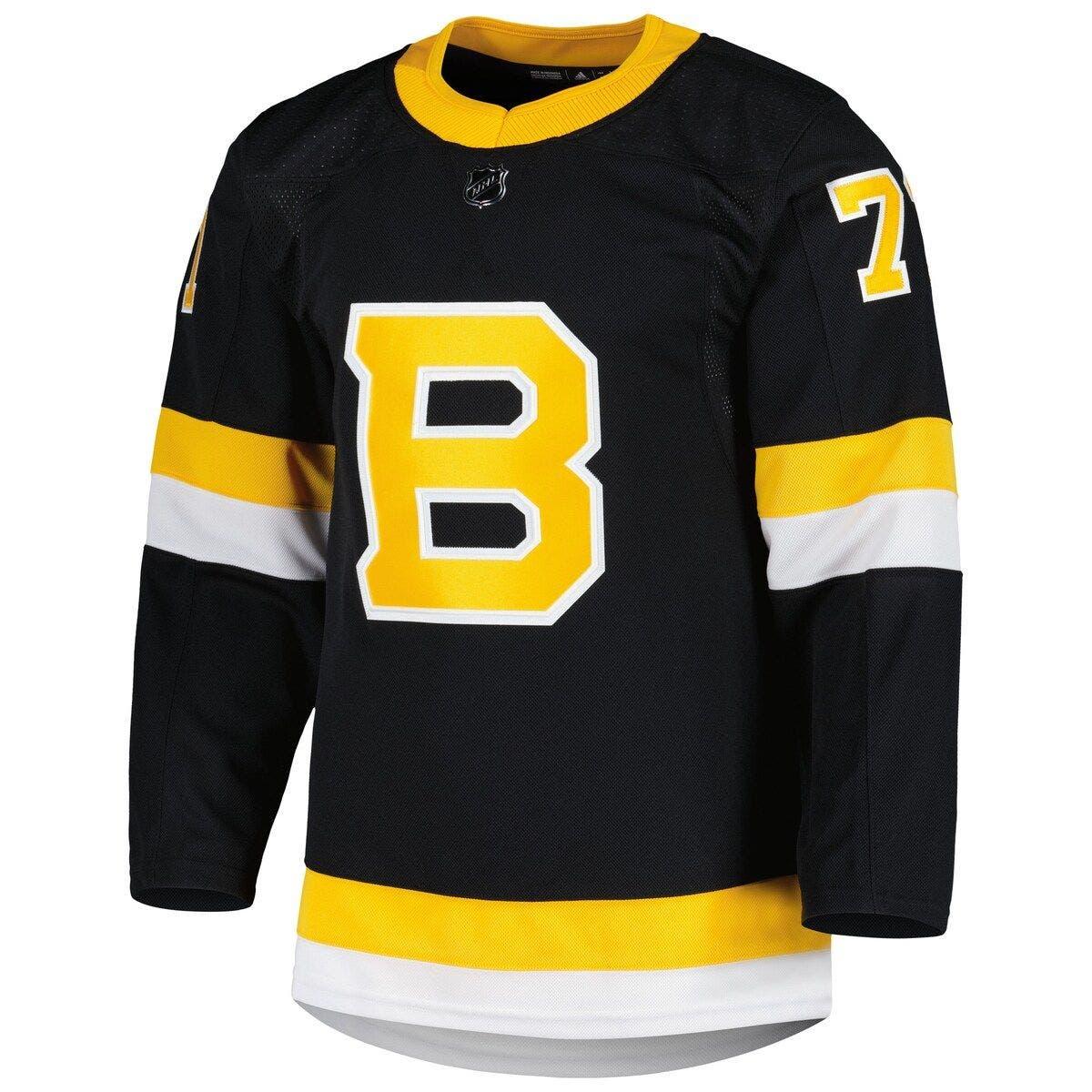Boston Bruins Primegreen Authentic Adidas Home Black Jersey