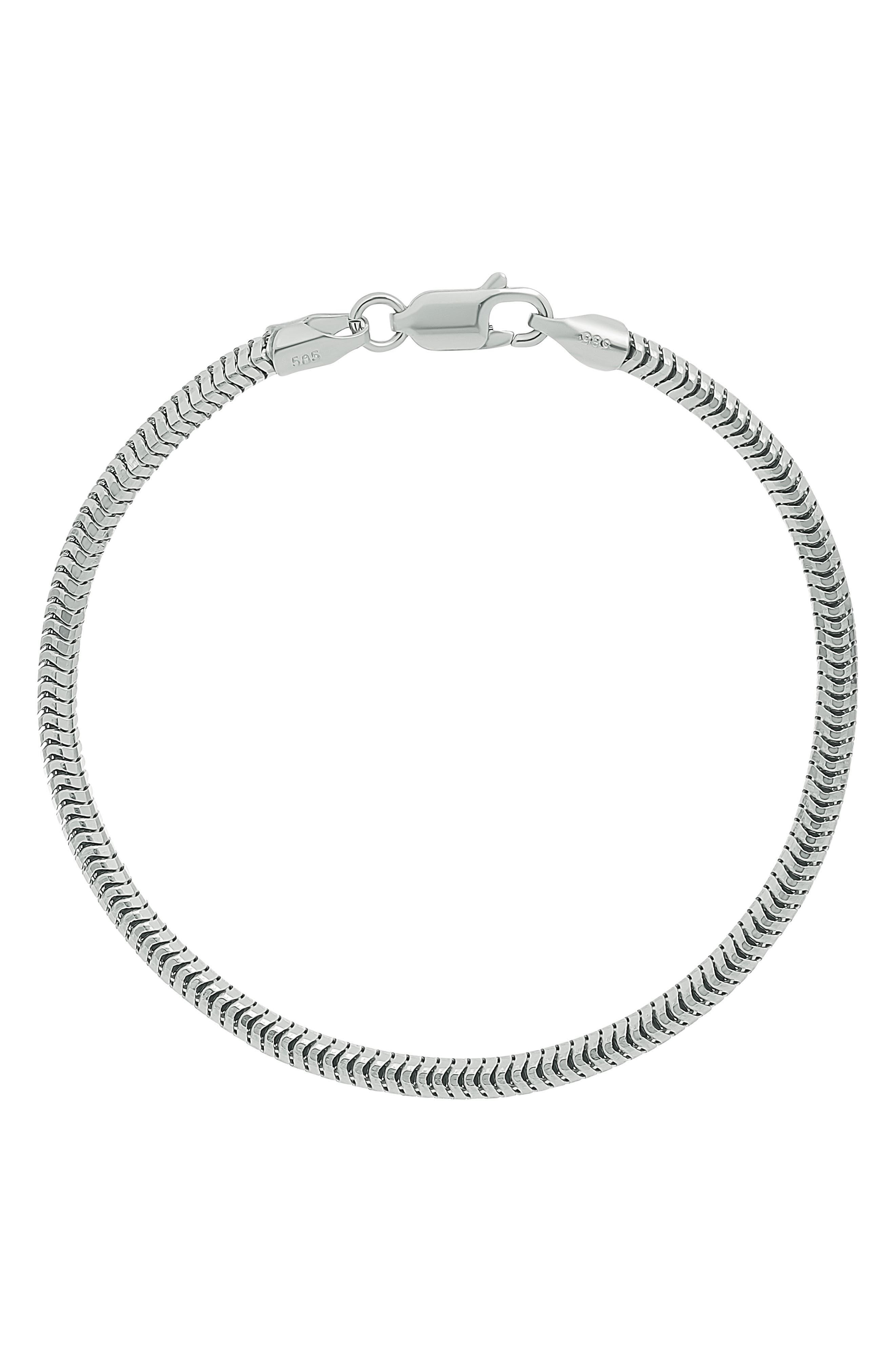 Bony Levy 14k Gold Curved Chain Bracelet in White Lyst