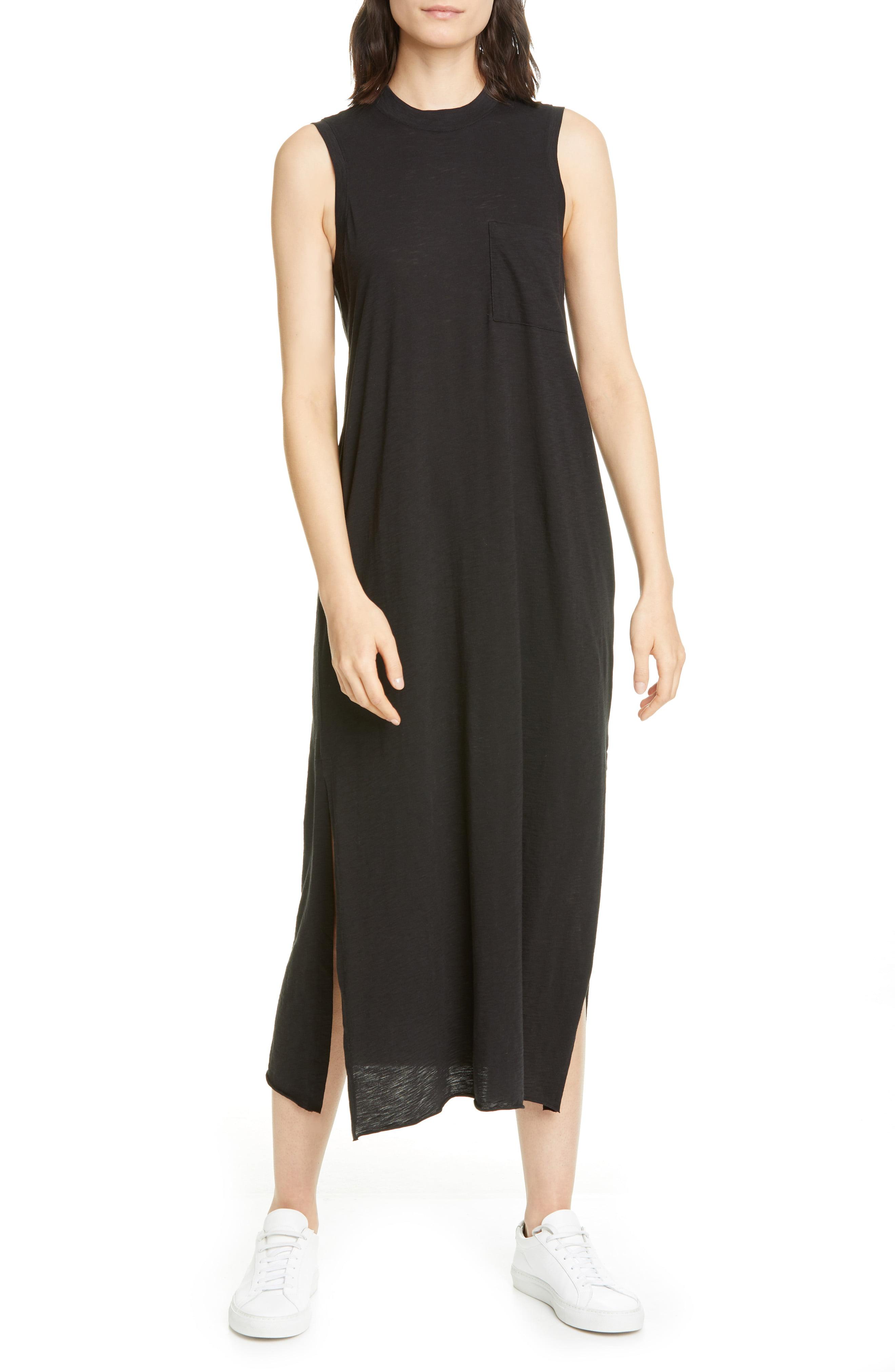 ATM Cotton Pocket Midi T-shirt Dress in Black - Save 40% - Lyst