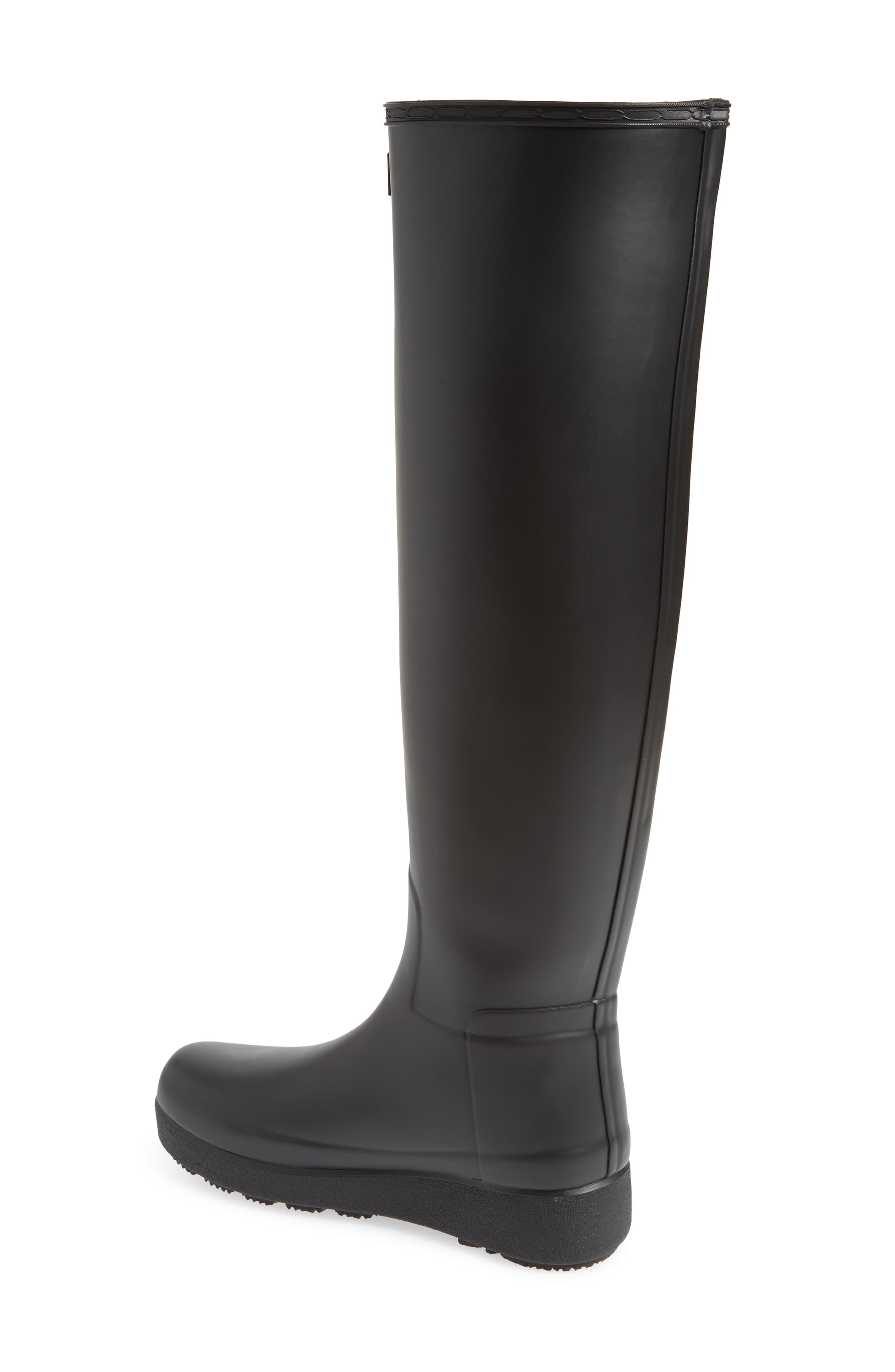 refined creeper over the knee rain boot