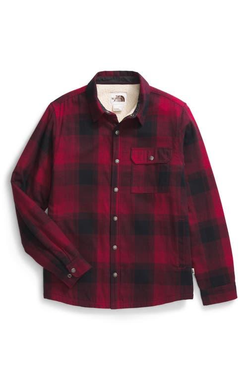 The North Face Men's Red Flannel Lined Jacket The North Face Campshire  Fleece-Lined Mens Shirt