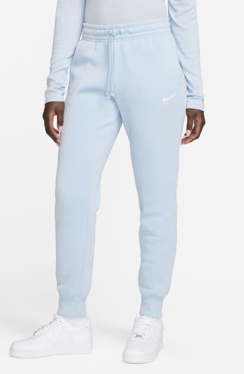 Nike Sportswear Phoenix Fleece Mid Rise Joggers in Blue Lyst