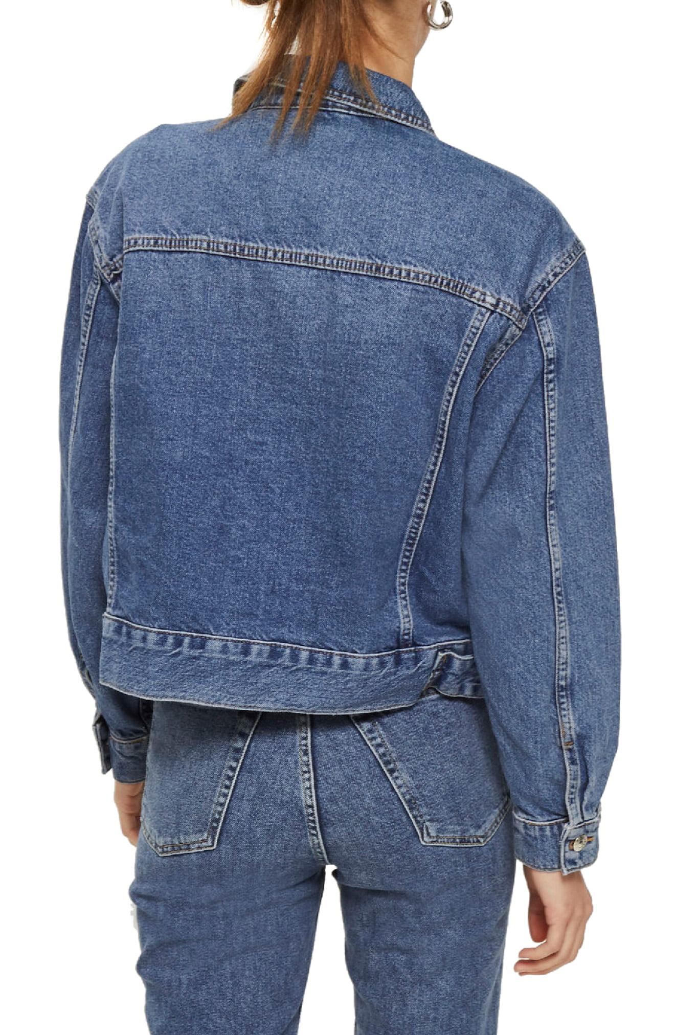 topshop boxy crop denim jacket