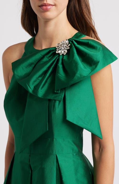 eliza j emerald green dress Eliza J Velvet Mock Neck Blouson Gown EJ1M9028 main image 0