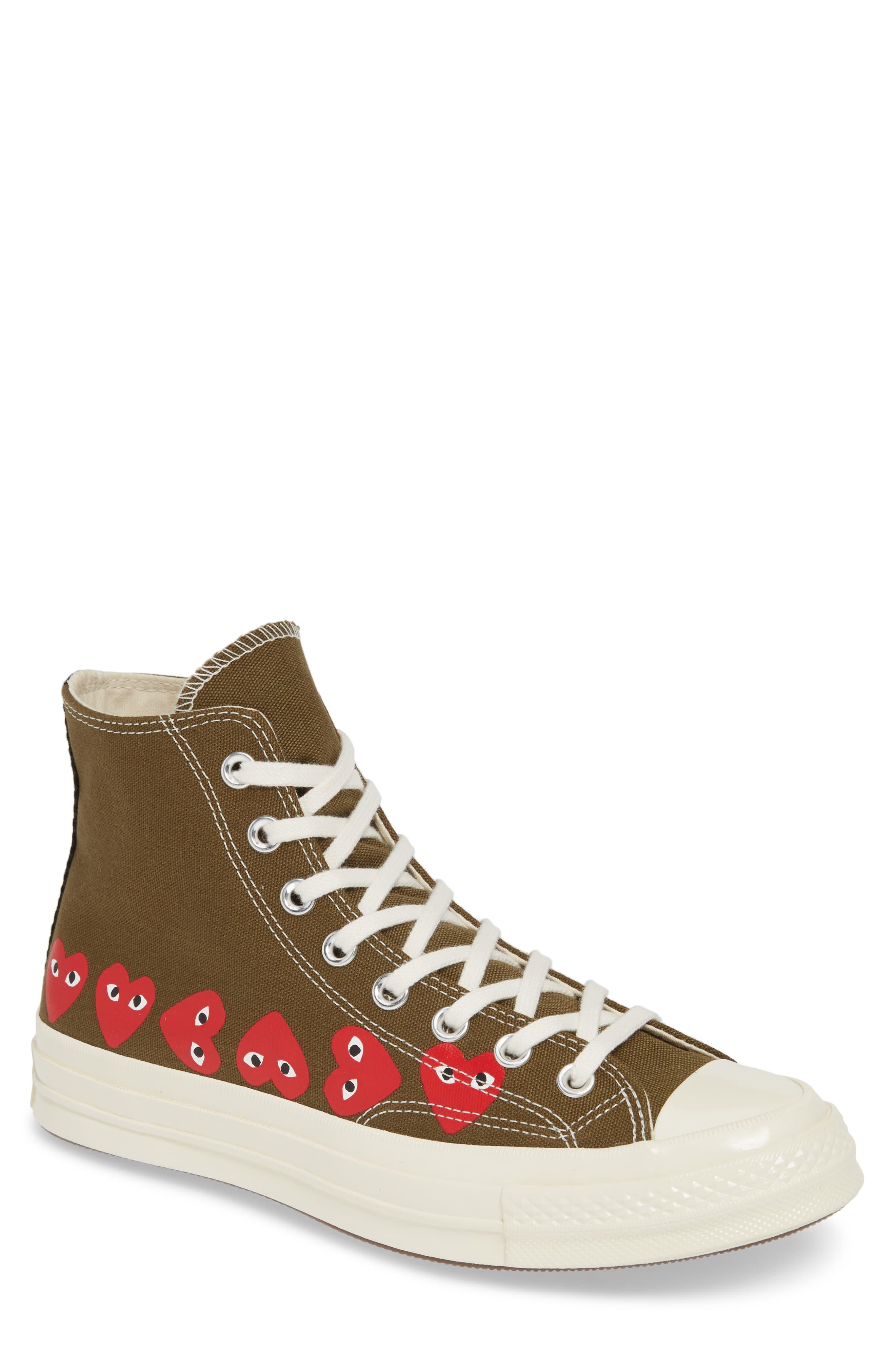 converse comme des garçons marron