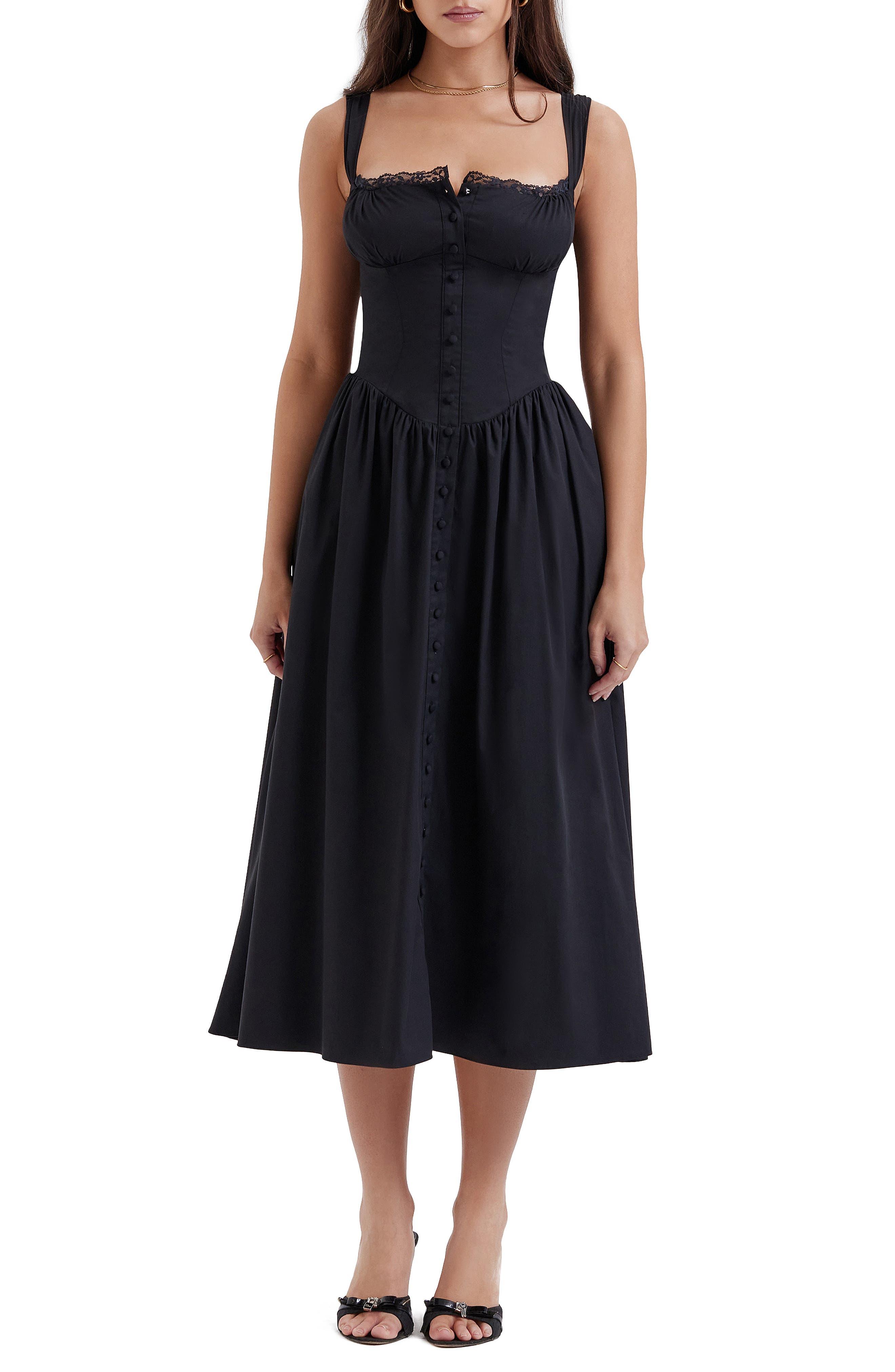 House Of Cb Tatiana Corset Dress in Black Lyst