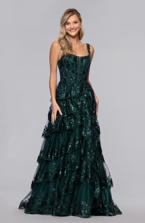 blondie nites dresses Off-the-Shoulder Long Black Prom Dress with Ruffles Black / 7 main image 0