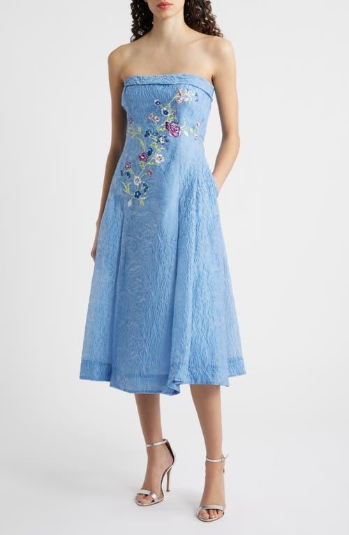 green emerald velvet dress Embroidered Maxi Dress – Elie Tahari main image 0