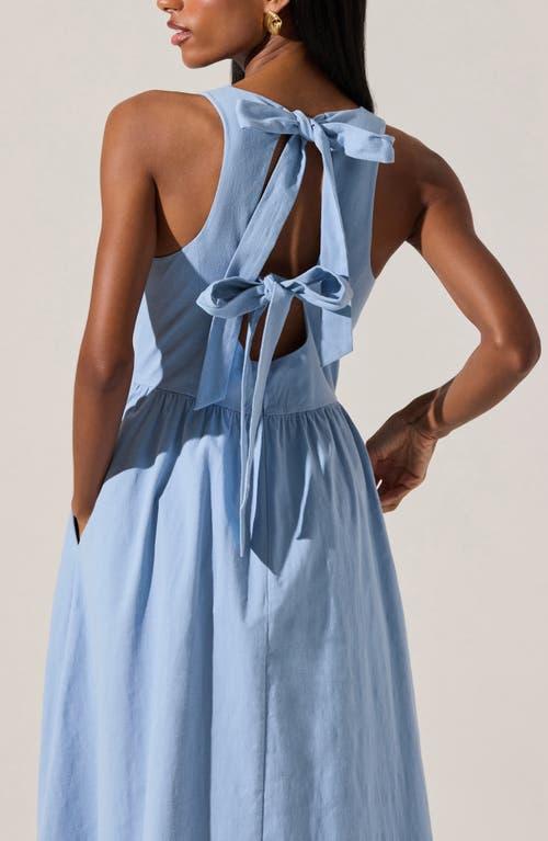 Astr Bow Back A-Line Dress in Blue | Lyst
