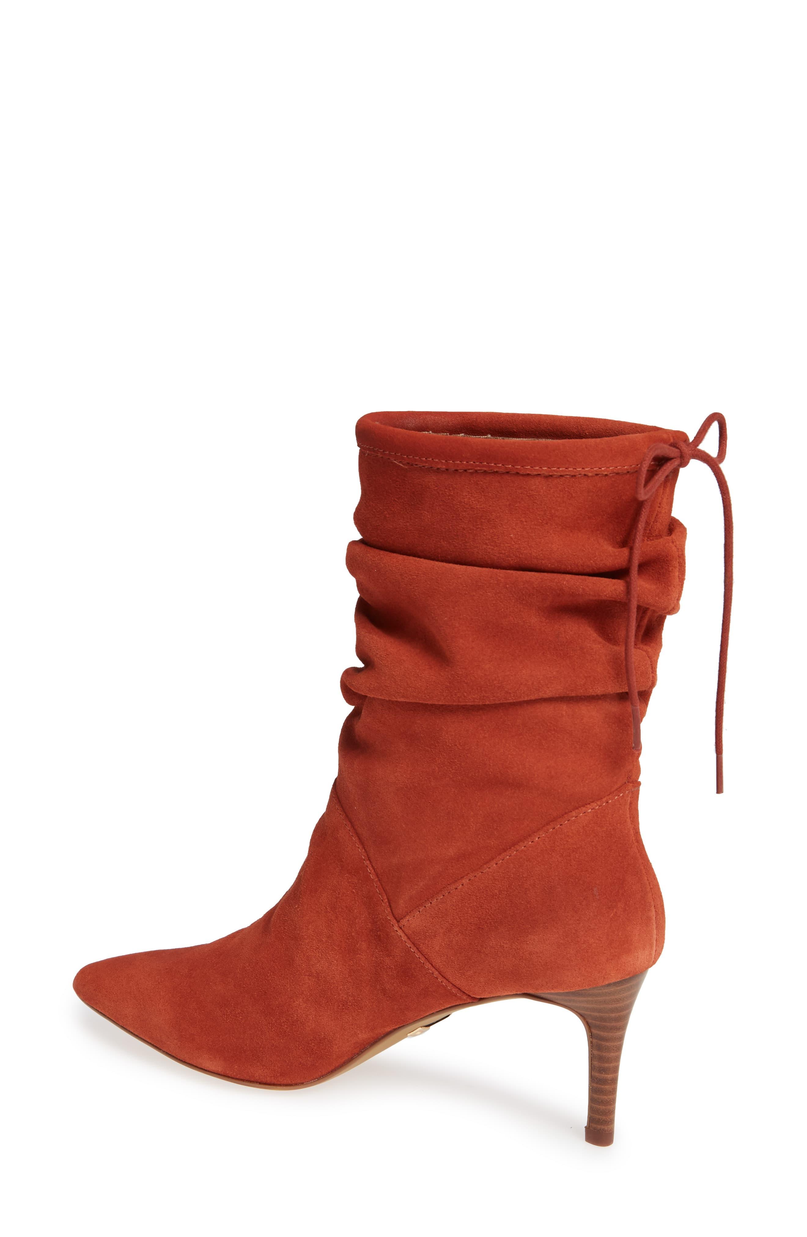 kensie natthan suede heeled booties