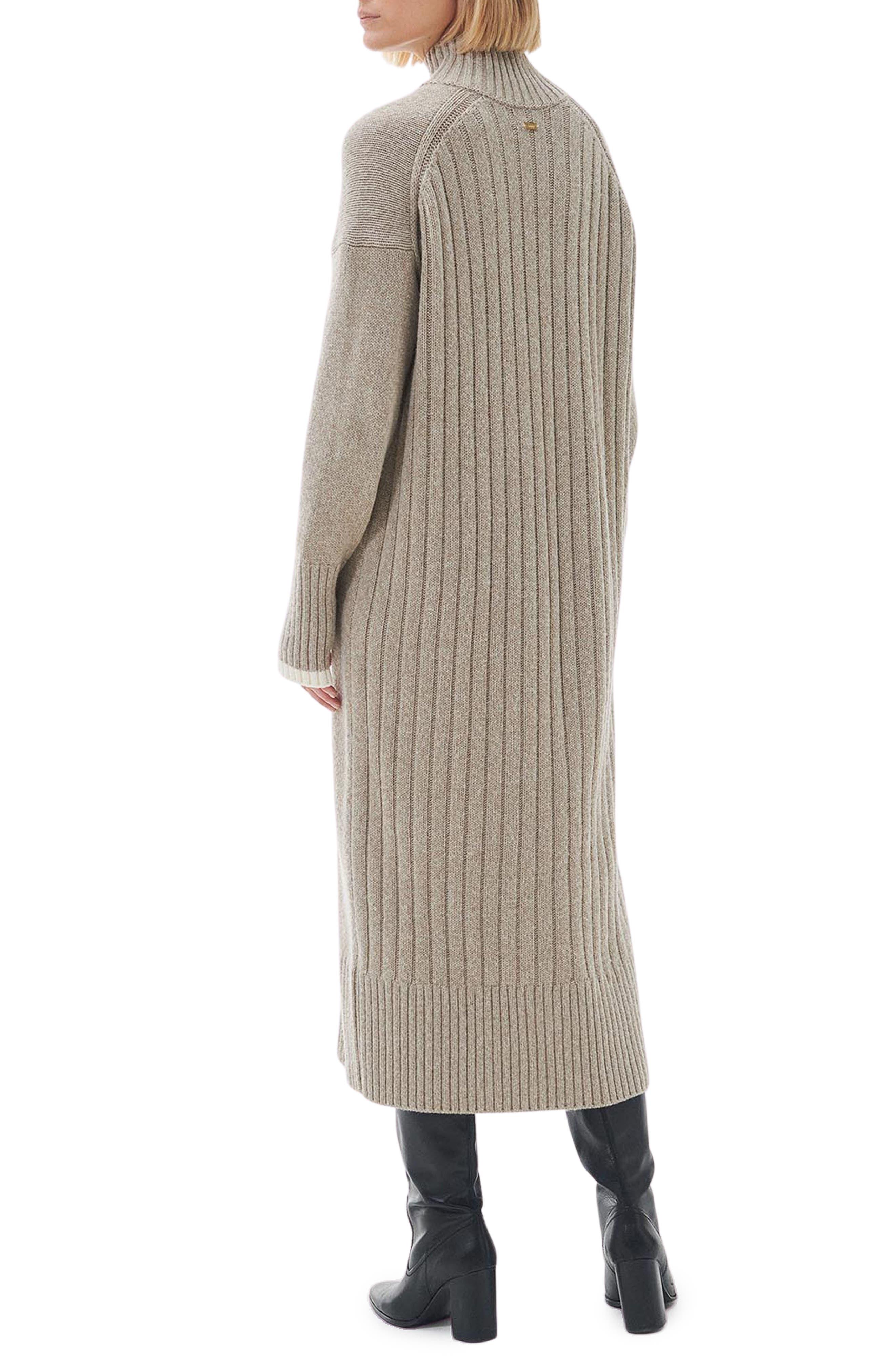 Barbour Winona Long Sleeve Midi Sweater Dress in Natural | Lyst