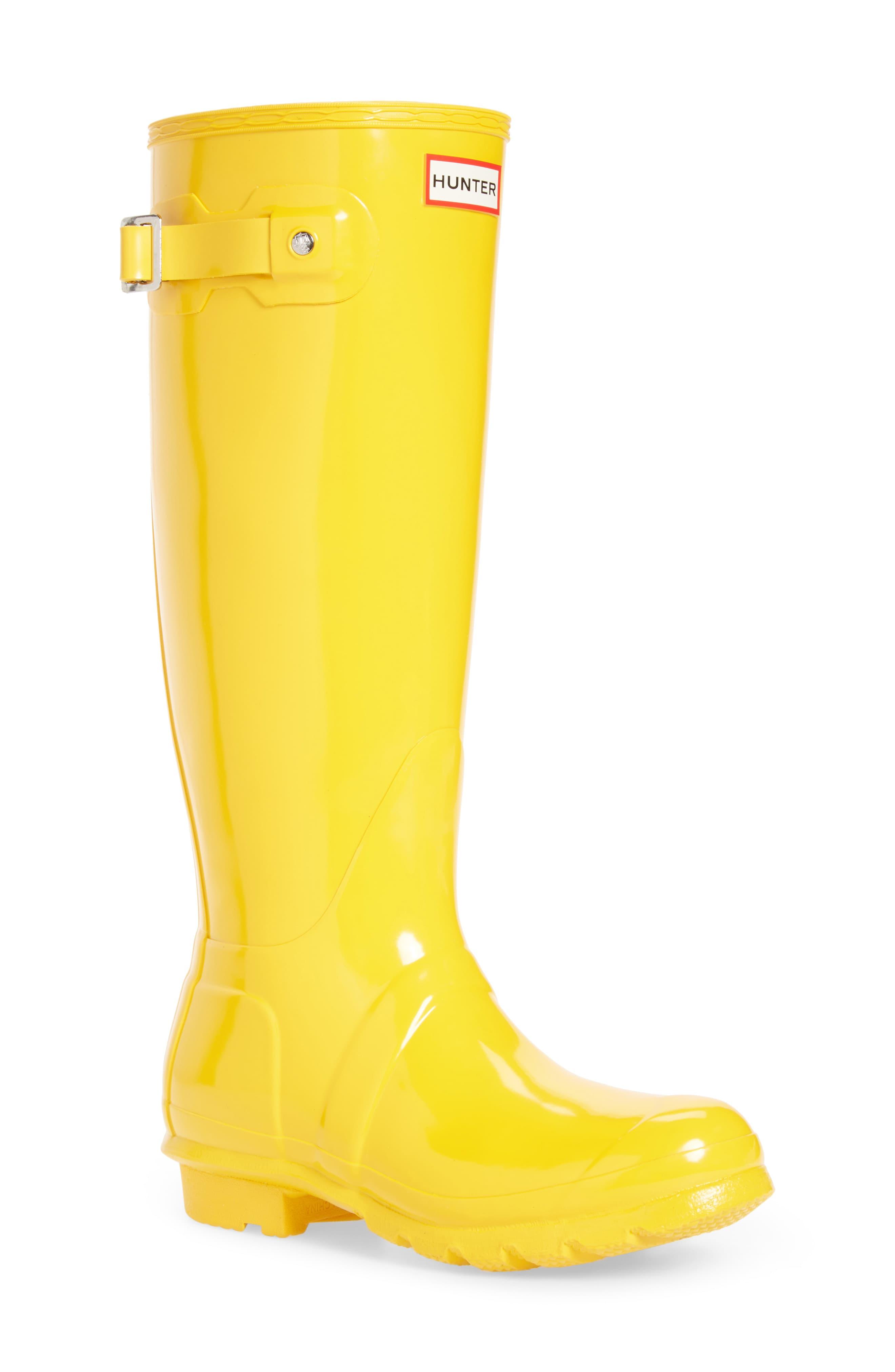 hunter yellow rain boots