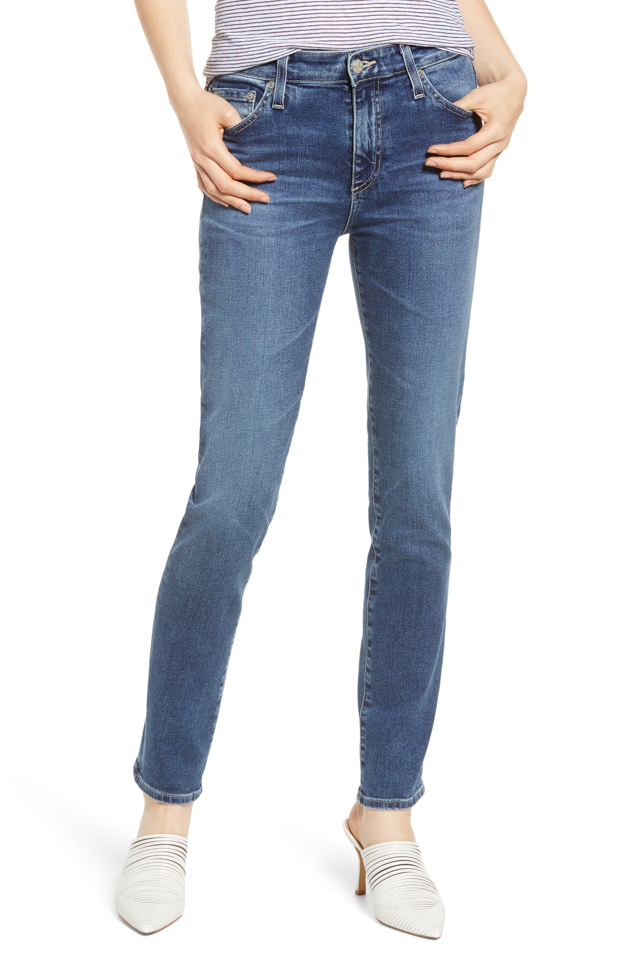 ag mari high waist slim straight leg jeans