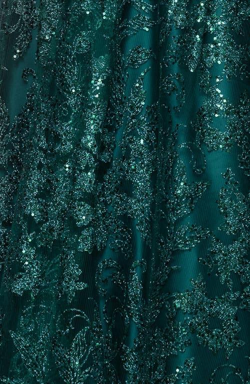 Blondie Nites Glitter Corset Sleeveless Gown in Green | Lyst