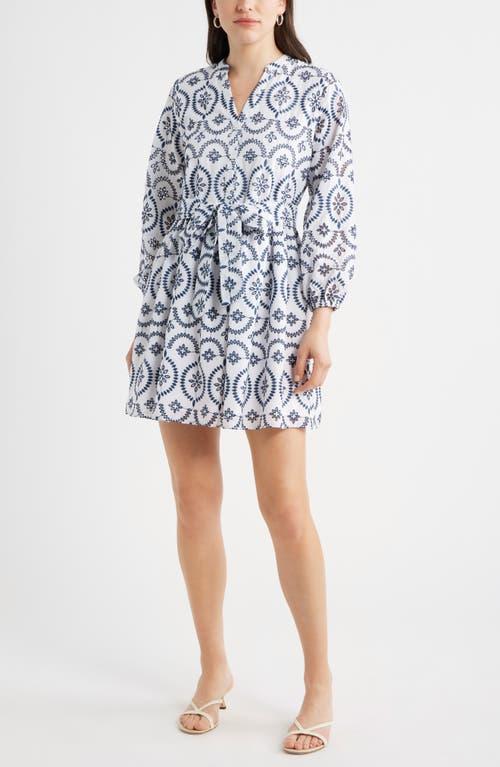 caslon embroidered dress Caslon Blue Embroidered Short Sleeve Babydoll Dress Size L Boho Bohemian Peasant