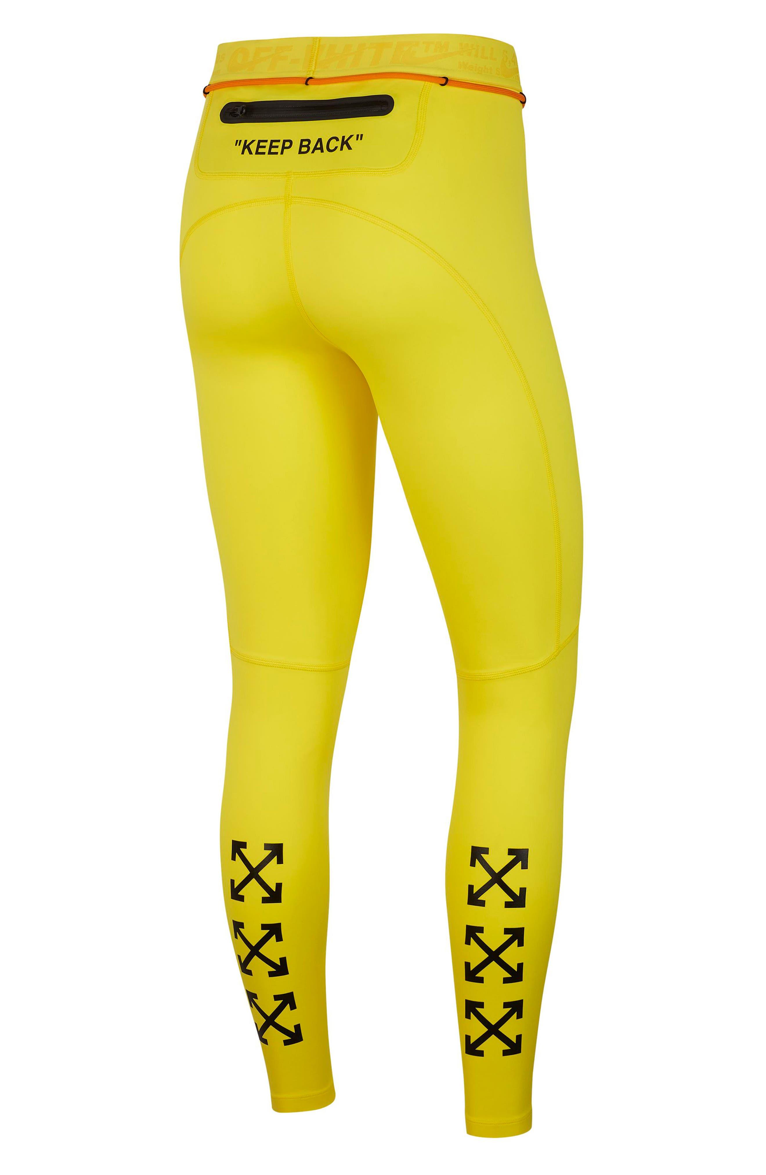 Nike X Off-white Running Tights in Yellow | Lyst