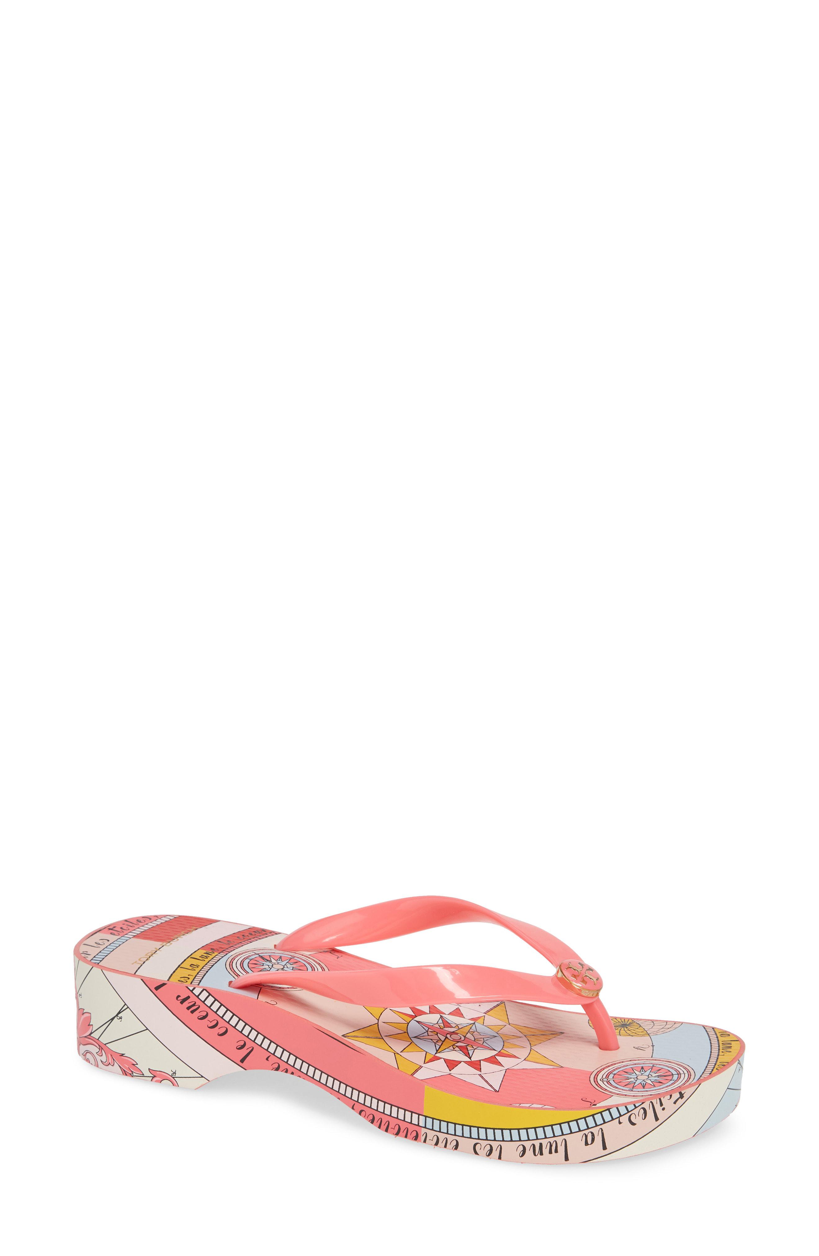 tory burch wedge flip flops nordstrom