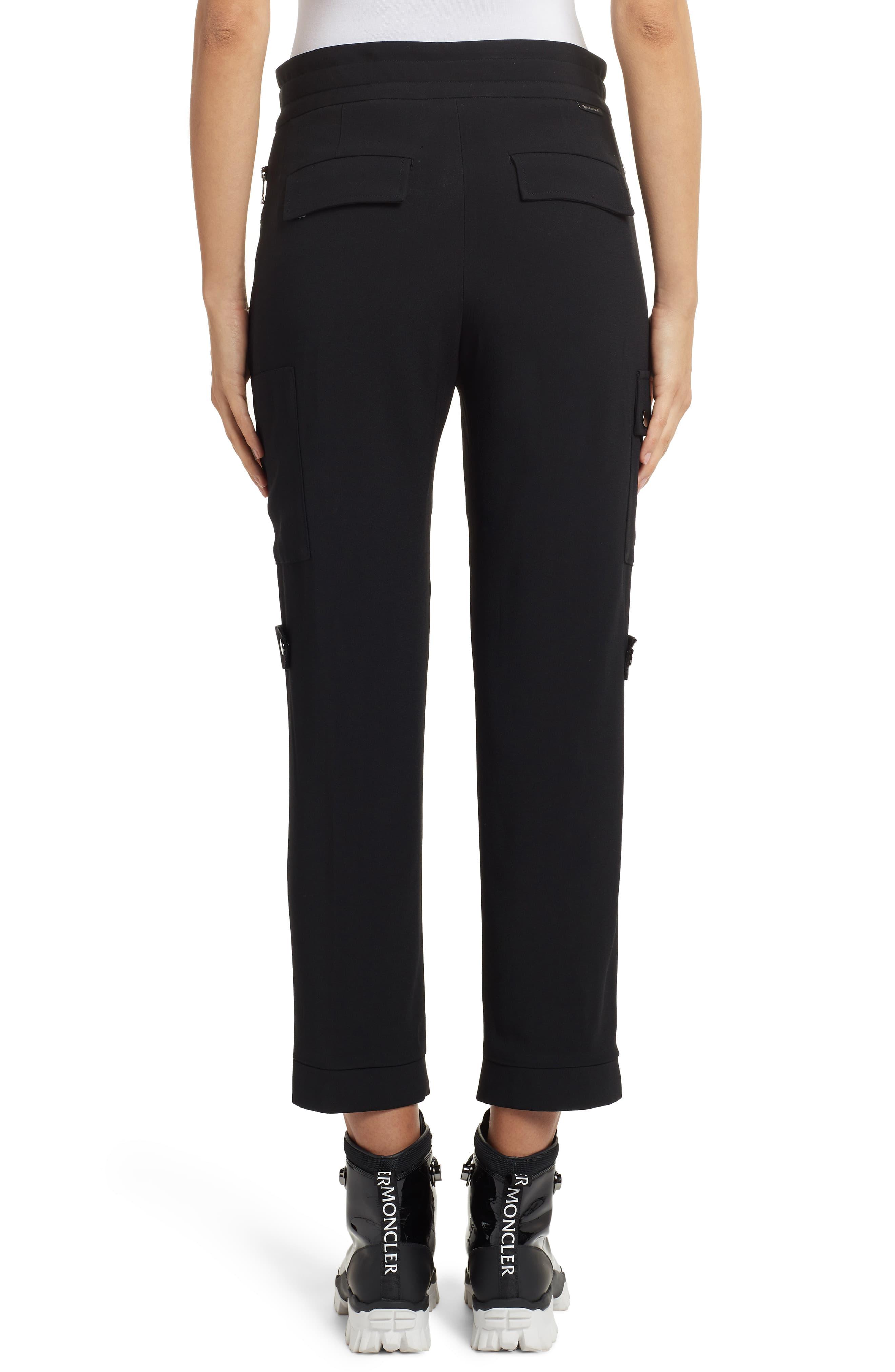 Moncler Tie Waist Cargo Pants in Black - Lyst