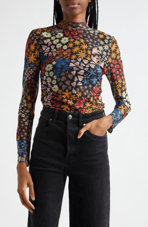 FARM Rio Jujus Garden Mesh Mock Neck Top | Lyst