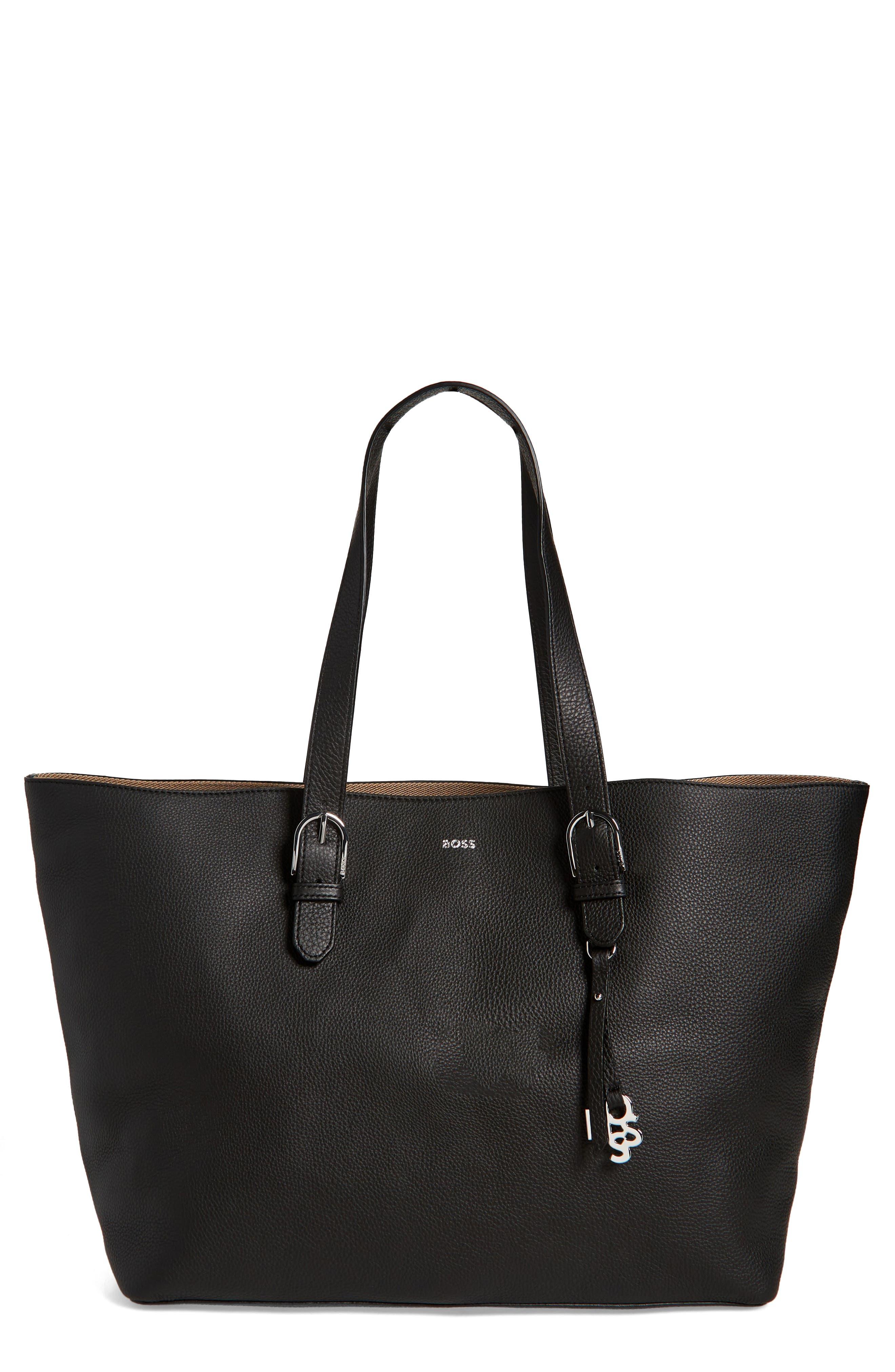 BOSS by HUGO BOSS Scarlet Leather Shopper Bag in Black | Lyst