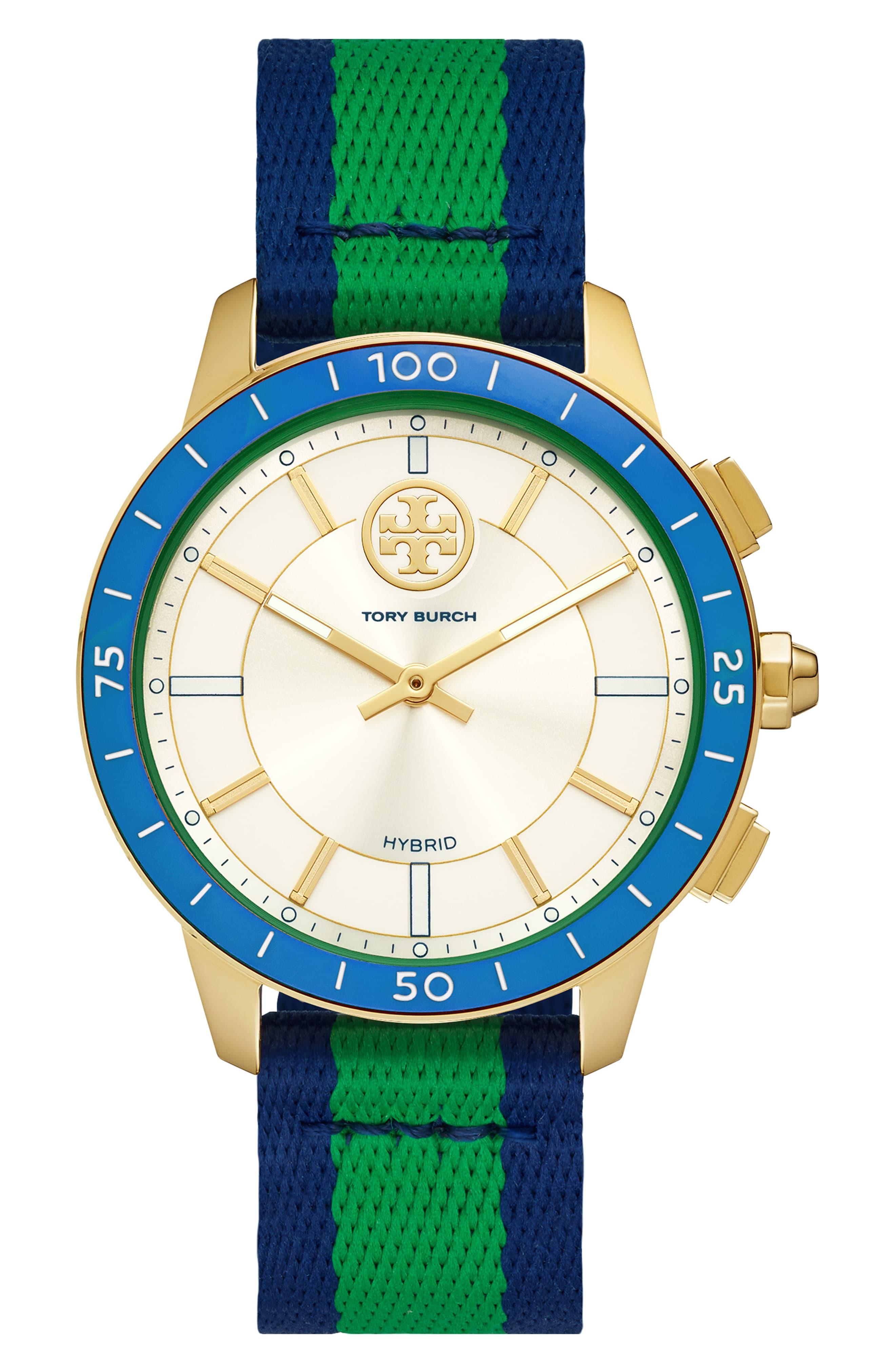 tory burch collins hybrid watch