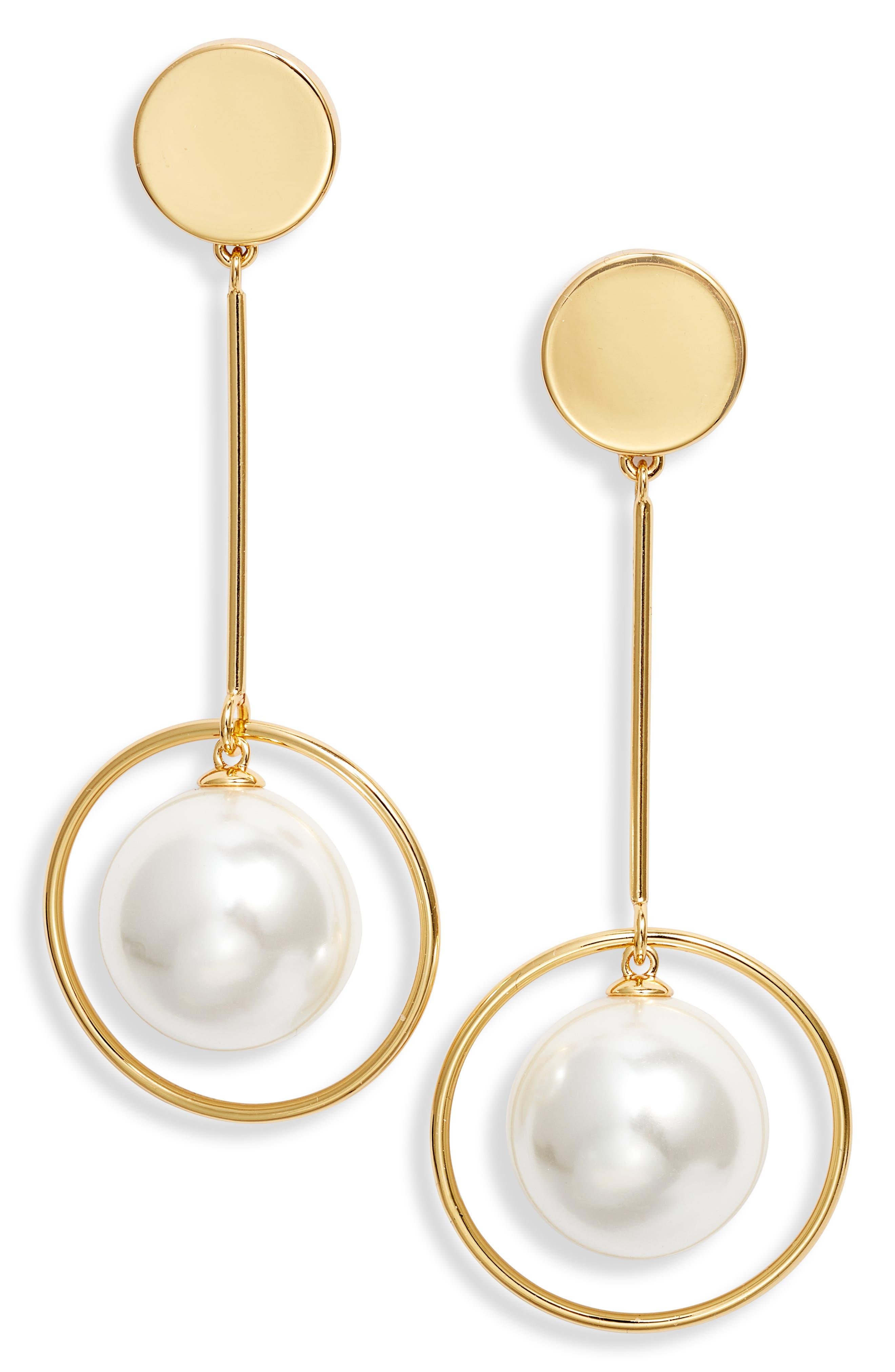 Lele Sadoughi Pendulum Linear Drop Earrings in White Lyst